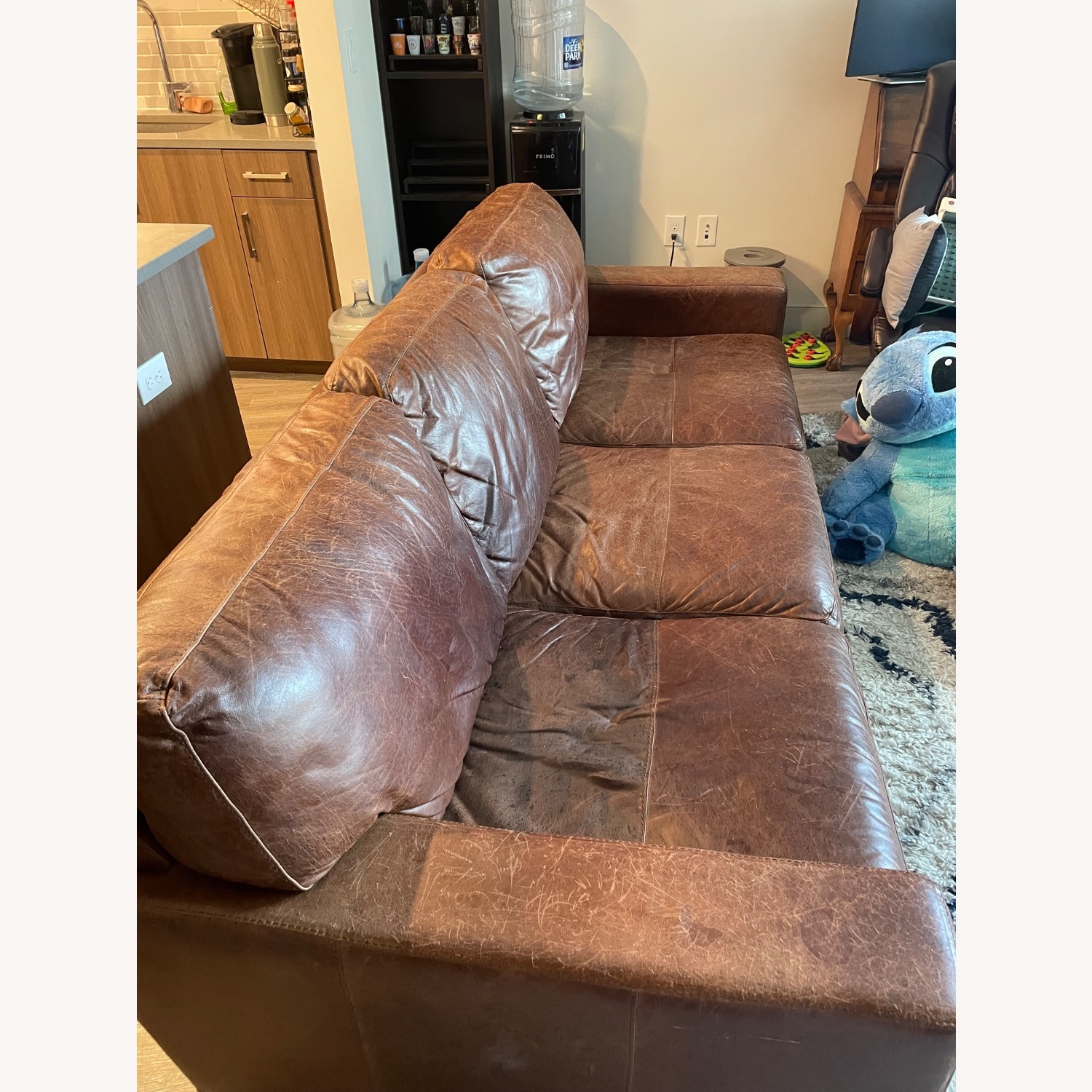 Italian Leather Sofa - image-3