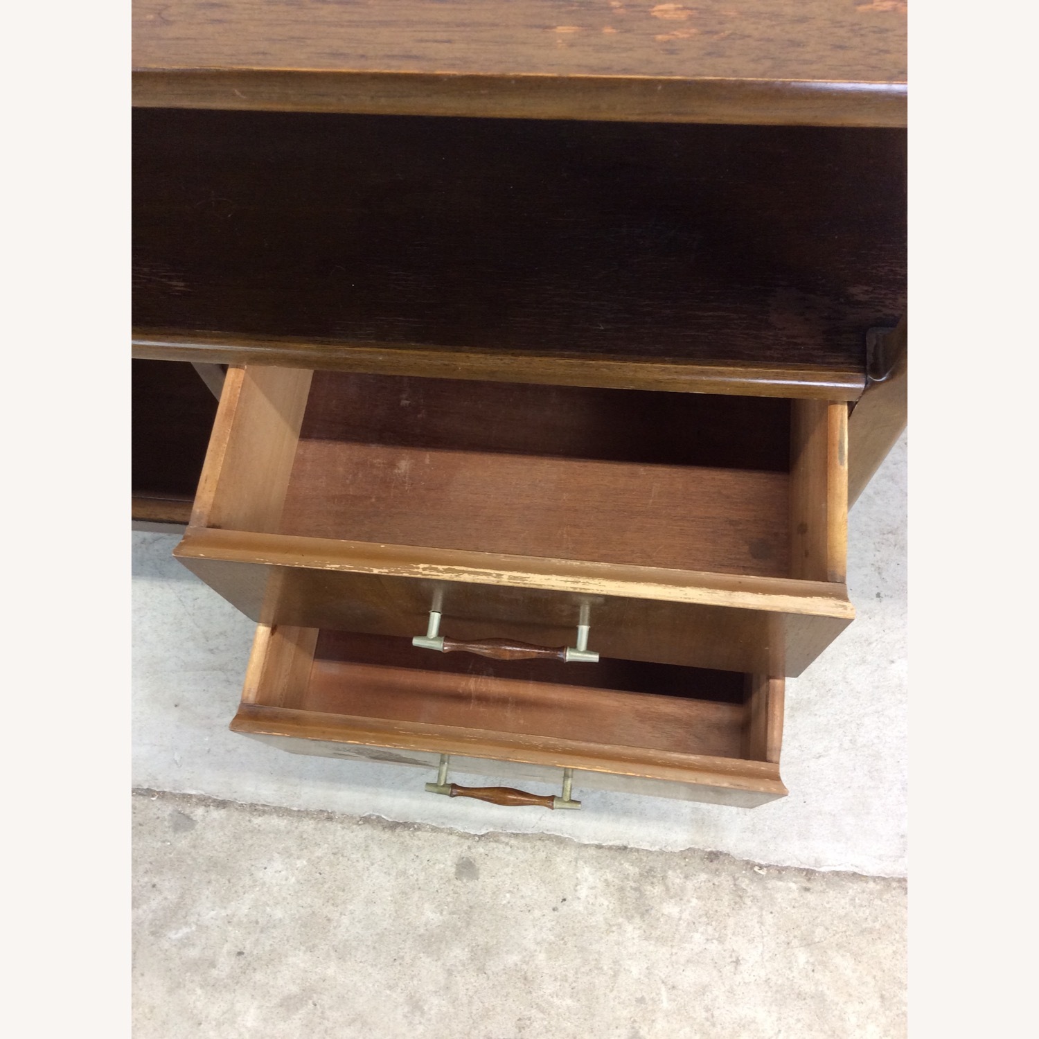 Mid Century Drop Leaf Bar Cart with 2 Drawers - image-19