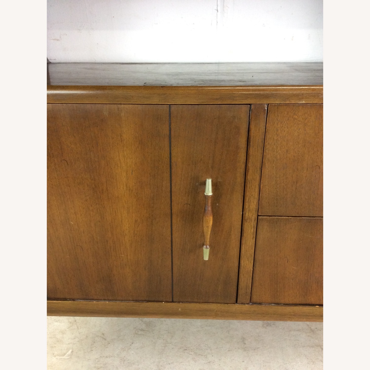 Mid Century Drop Leaf Bar Cart with 2 Drawers - image-4