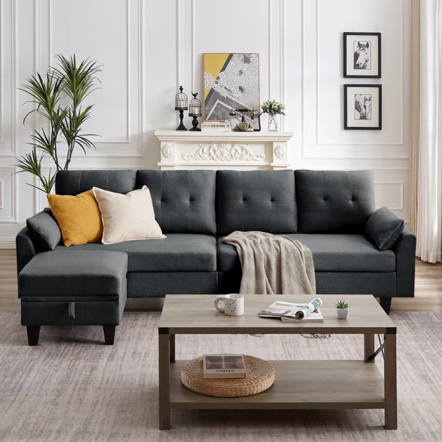 Linnzi 101'' Sectional Sofa With Storage Ottoman - image-4