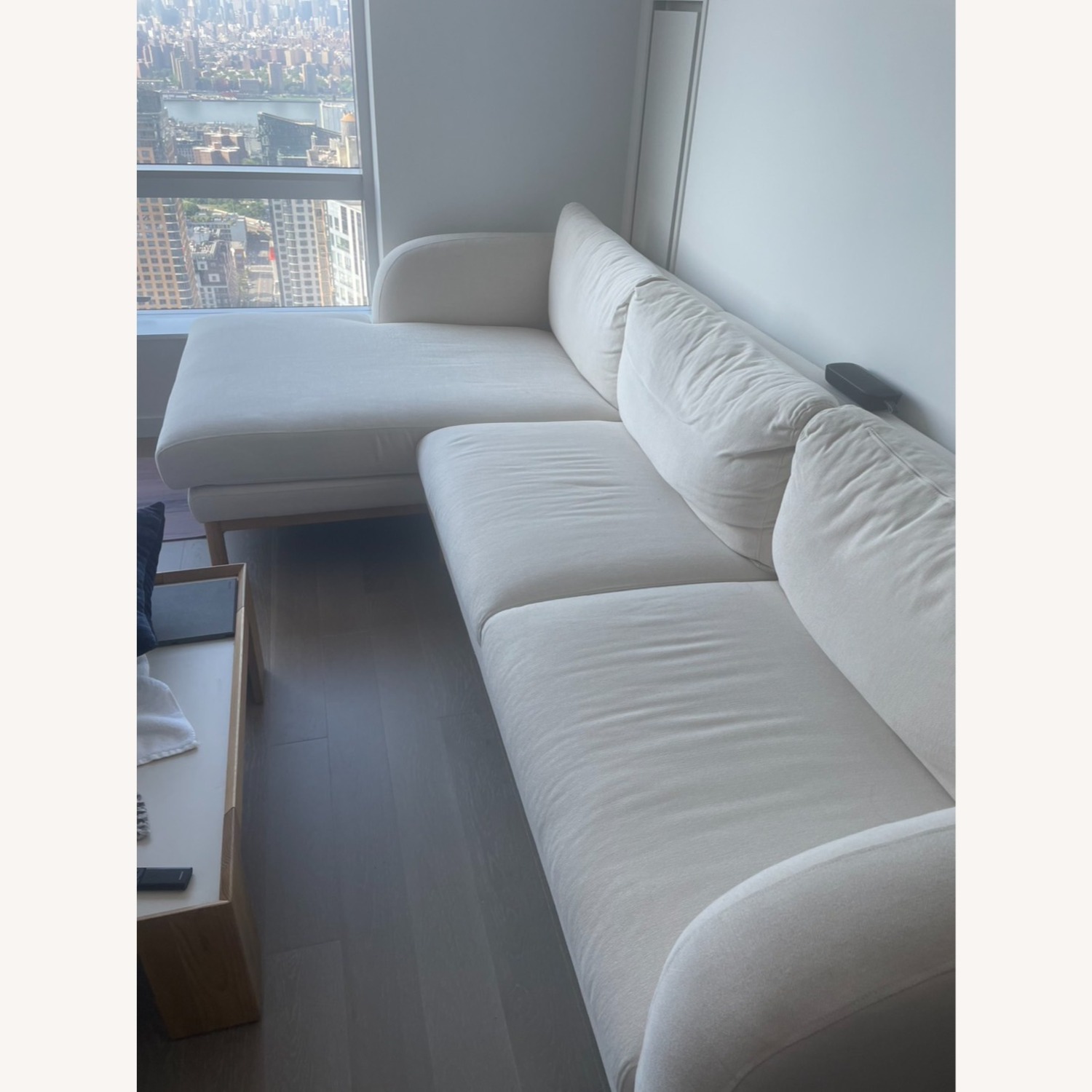 Article Kinso 115" Left Sectional - Buckler Ivory - image-1