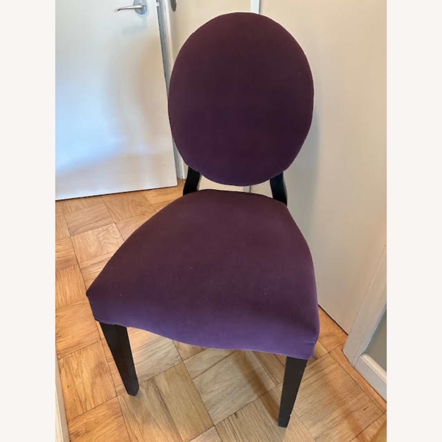 Purple Microsuede Side Chair - image-1
