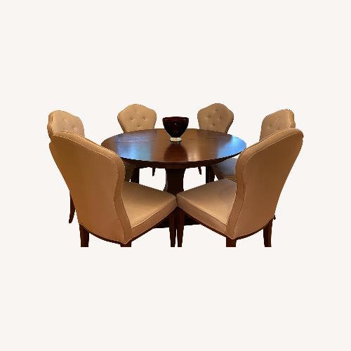 Used Bernhardt Round dining Table and 6 Chairs  for sale on AptDeco