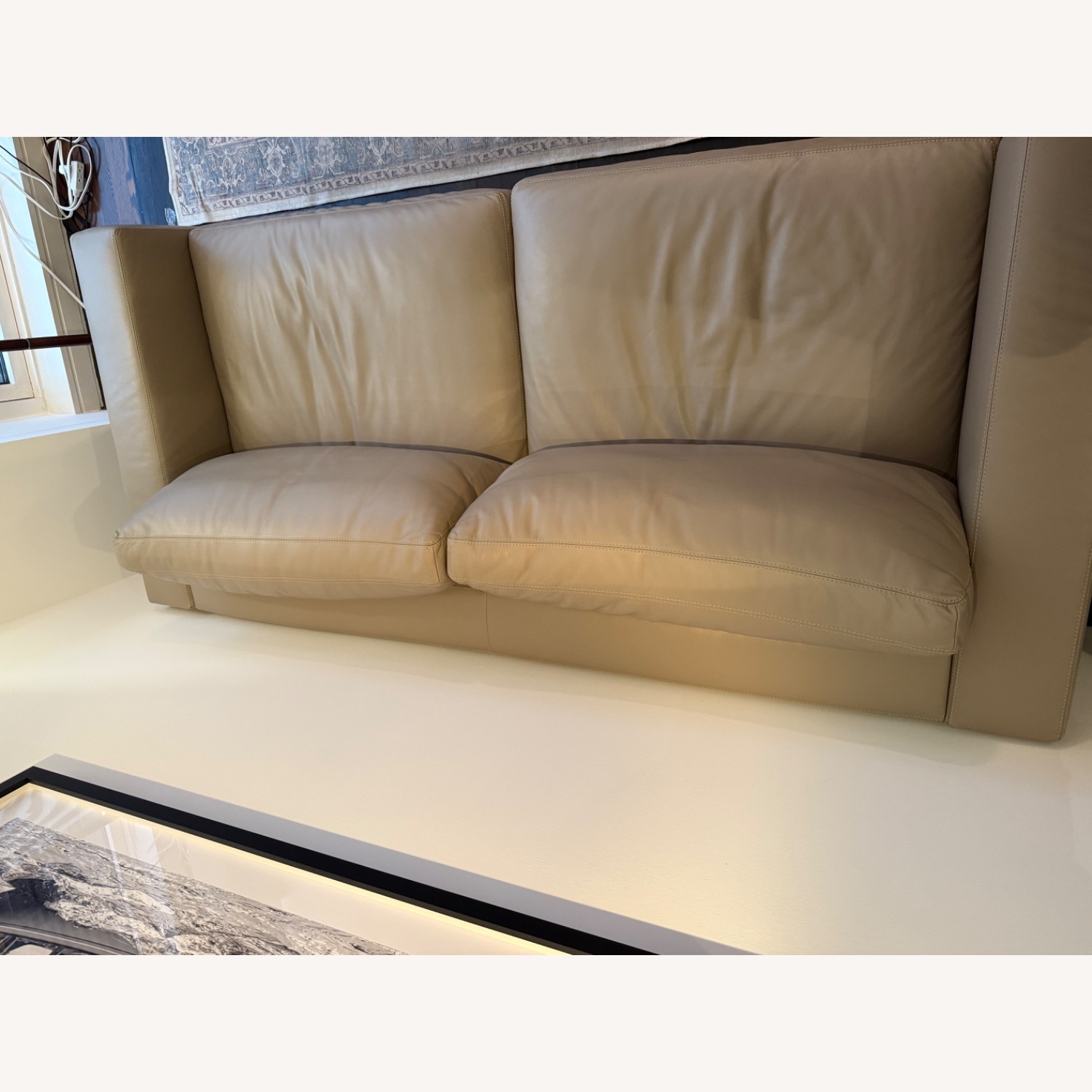 Reid Sofa 86” Warm Grey Vienna Leather - image-6