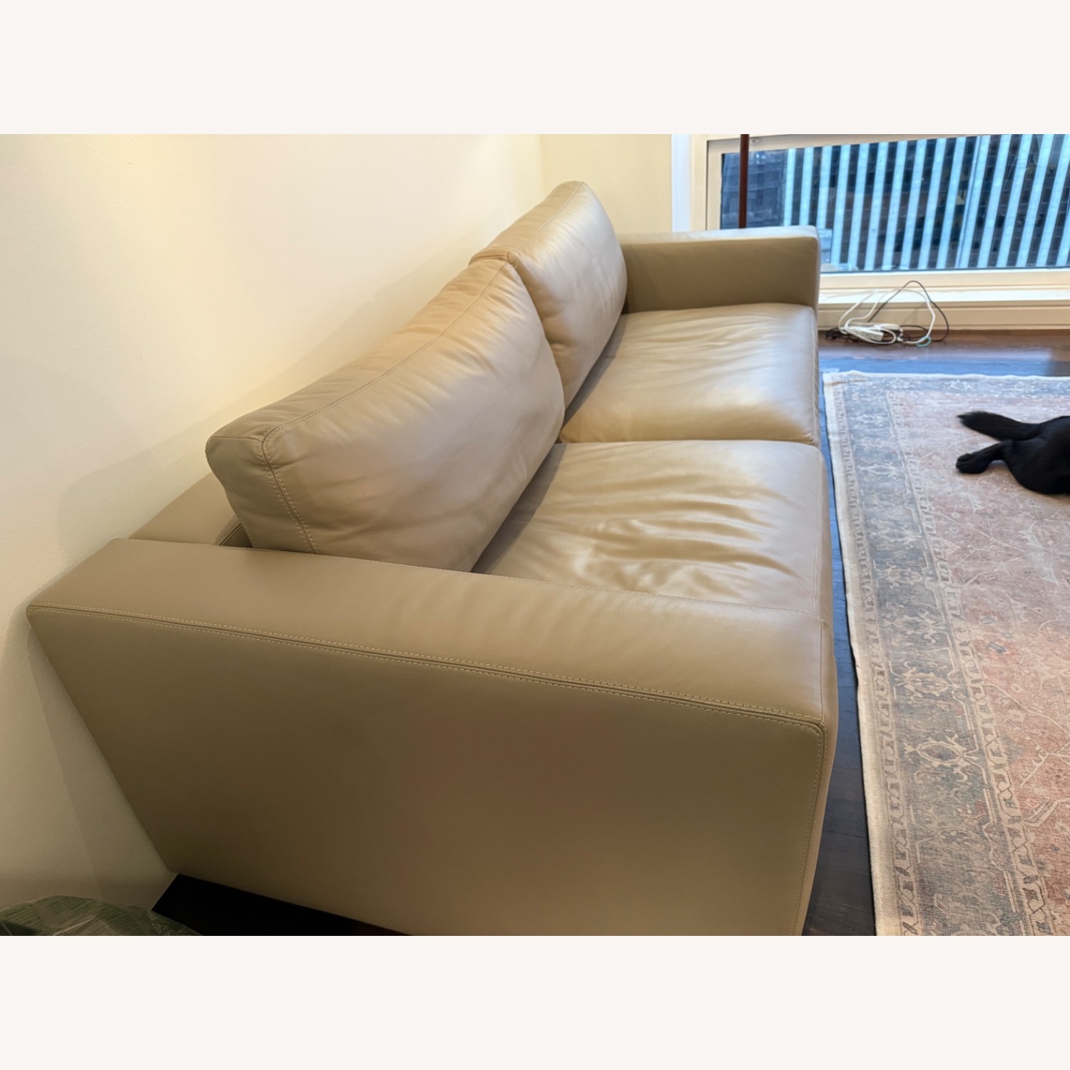Reid Sofa 86” Warm Grey Vienna Leather - image-4