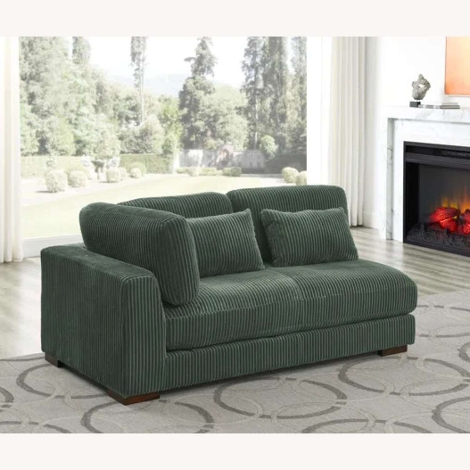 Green Corduroy Sofa in Central Harlem - image-4