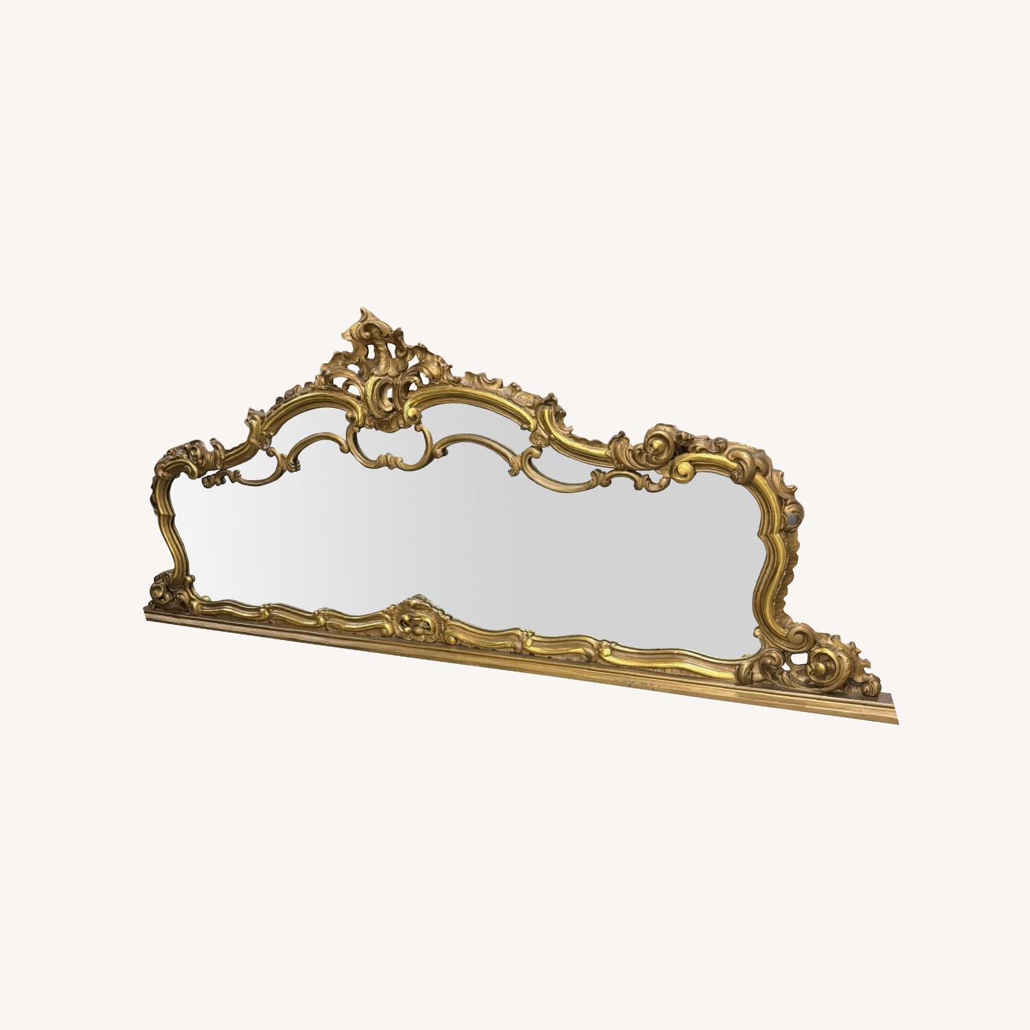 Italian French Vintage Gold Table Top Mirror - image-0