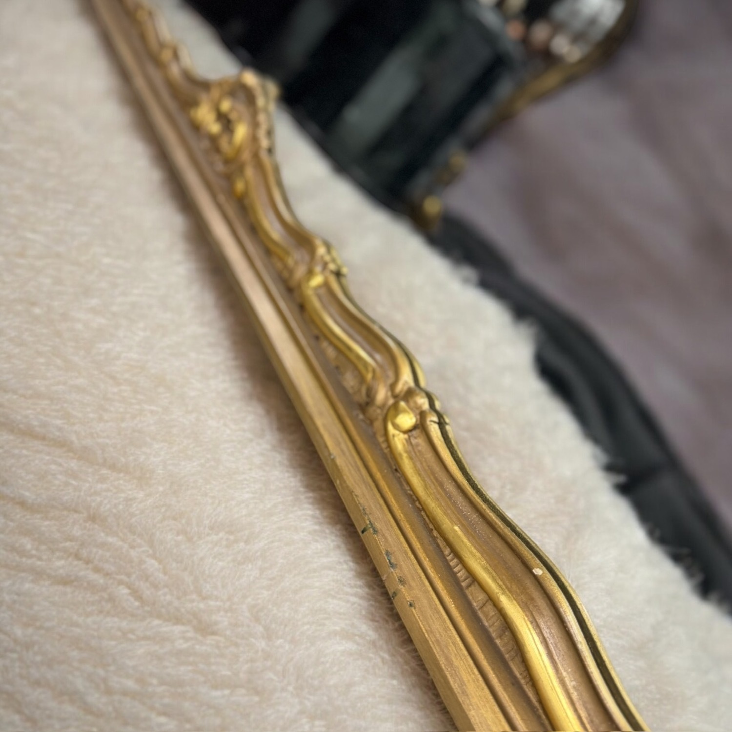 Italian French Vintage Gold Table Top Mirror - image-3