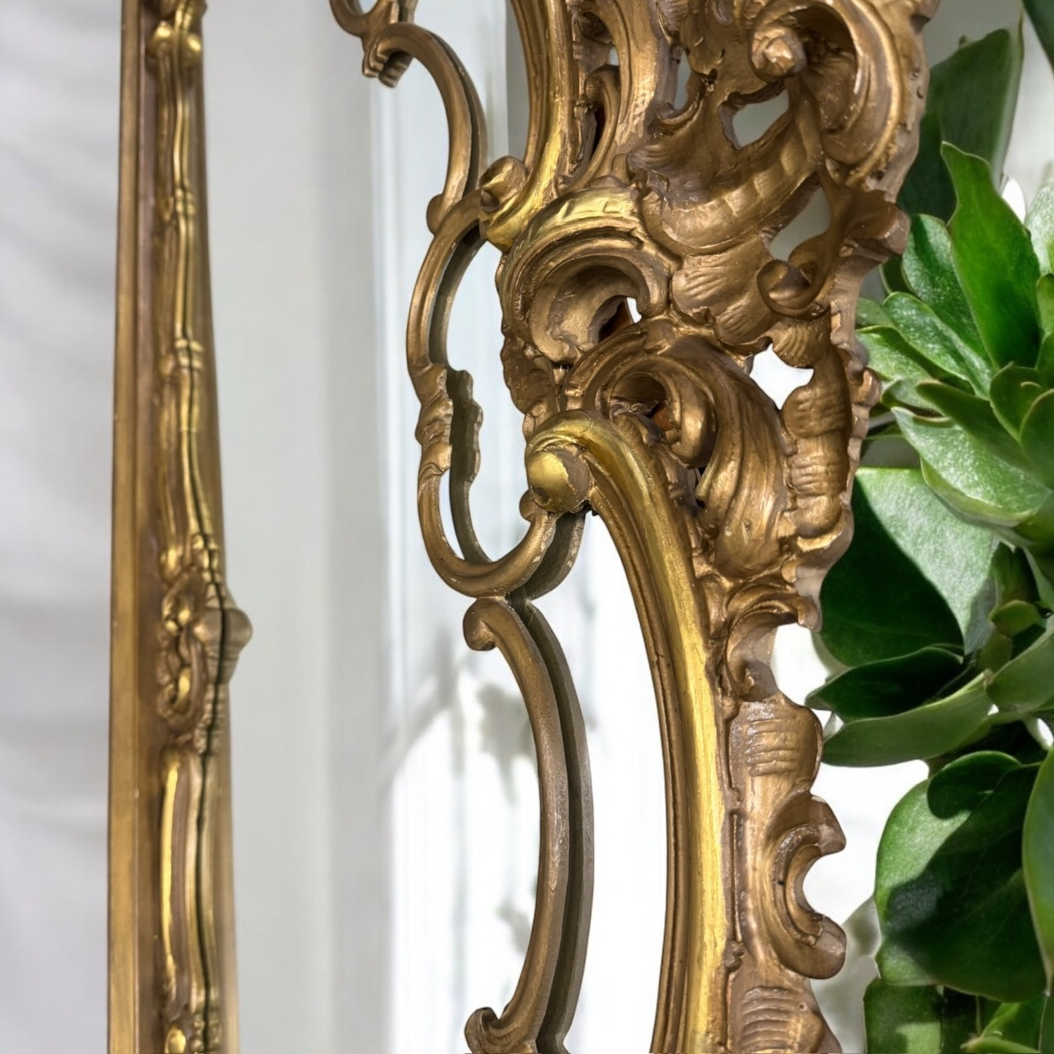 Italian French Vintage Gold Table Top Mirror - image-5
