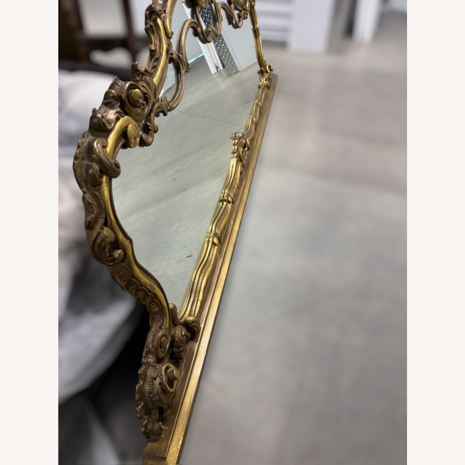Italian French Vintage Gold Table Top Mirror - image-6