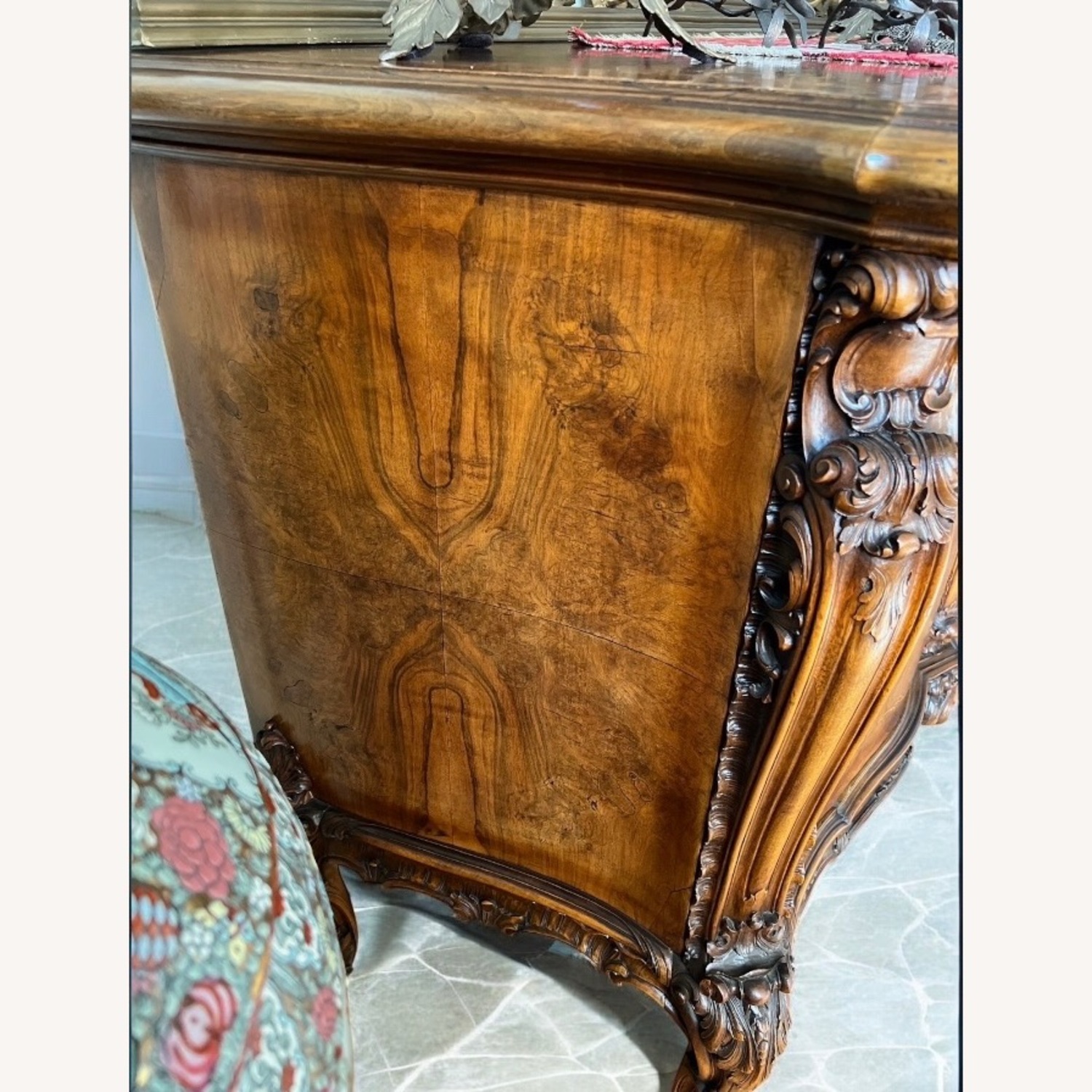 1800s Enfilade Inlaid Antique Buffet Console Table - image-12