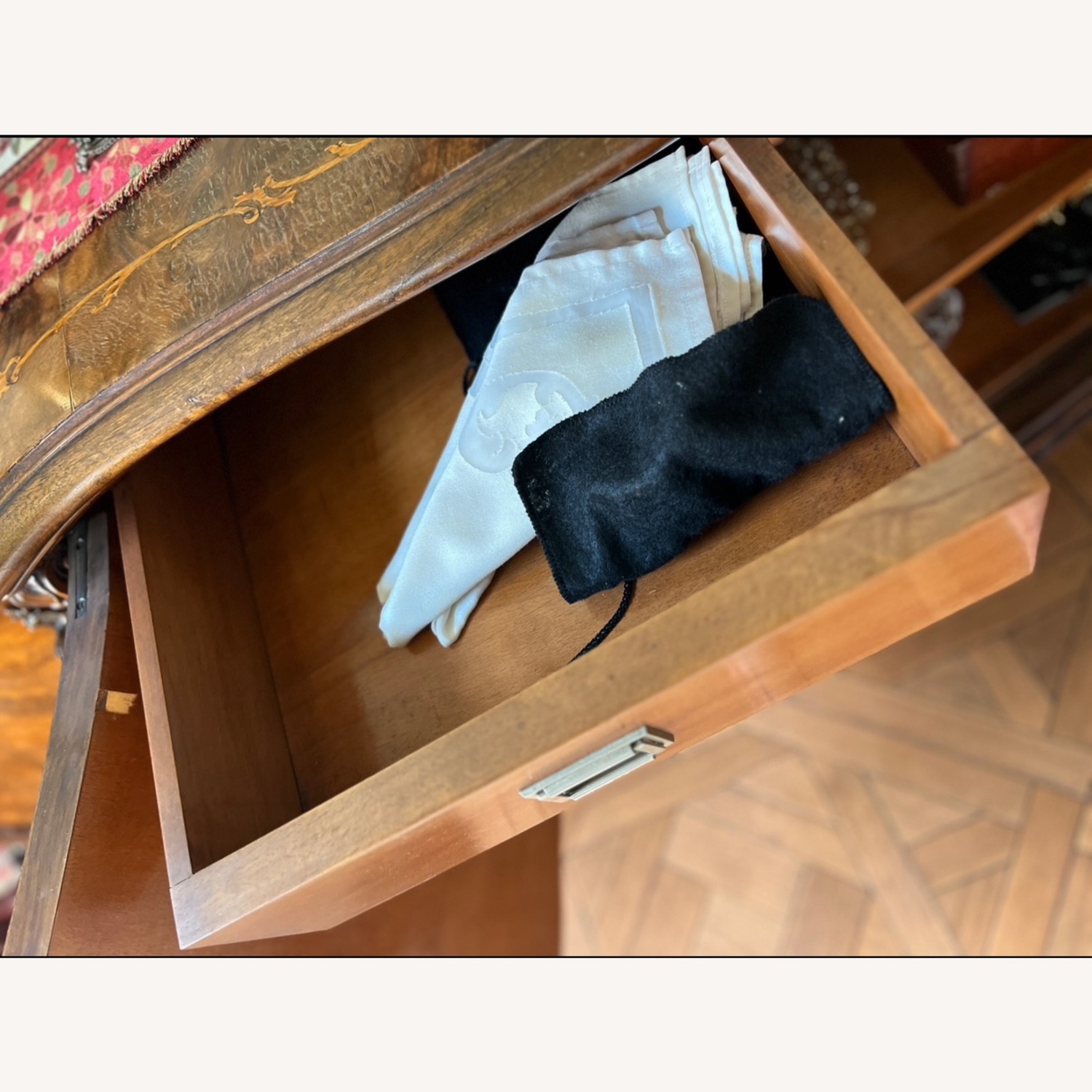 1800s Enfilade Inlaid Antique Buffet Console Table - image-10