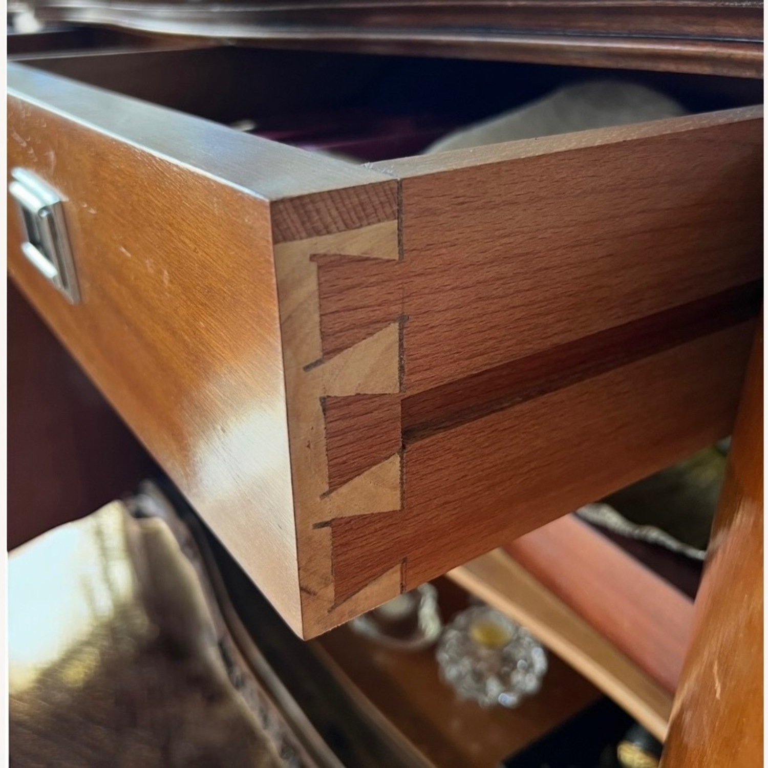 1800s Enfilade Inlaid Antique Buffet Console Table - image-3