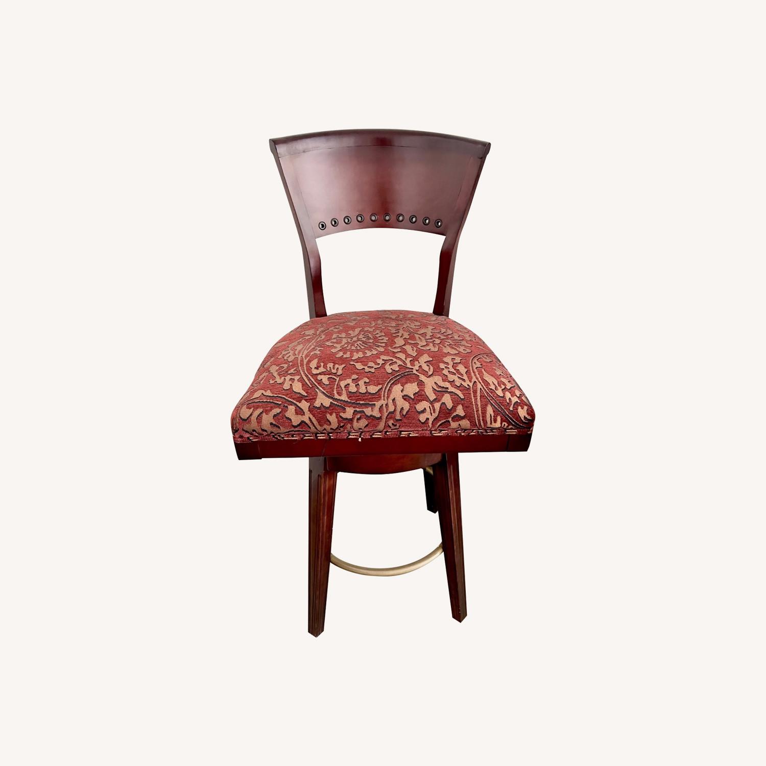 4 Vintage Traditional Swivel Barstools - image-0