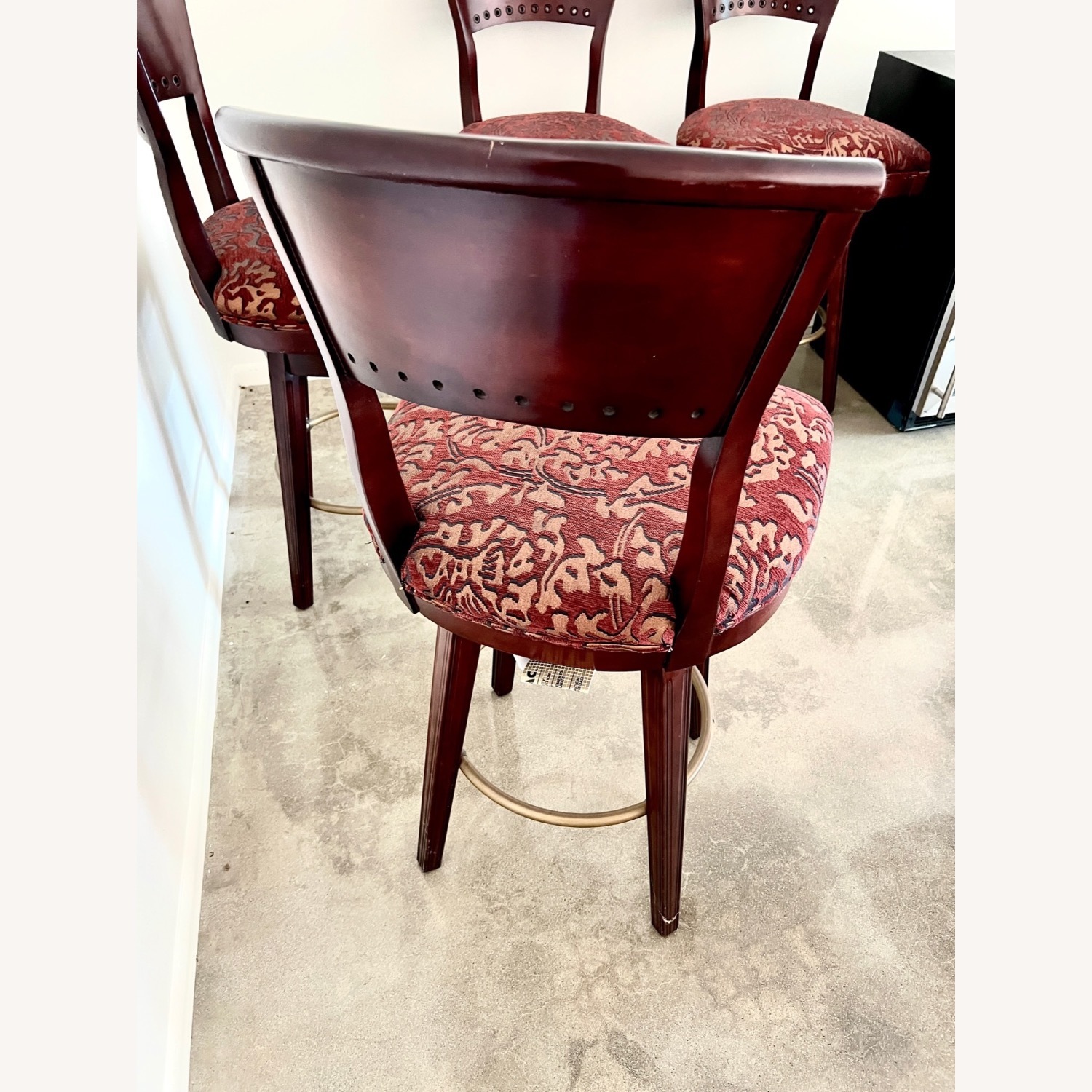 4 Vintage Traditional Swivel Barstools - image-11
