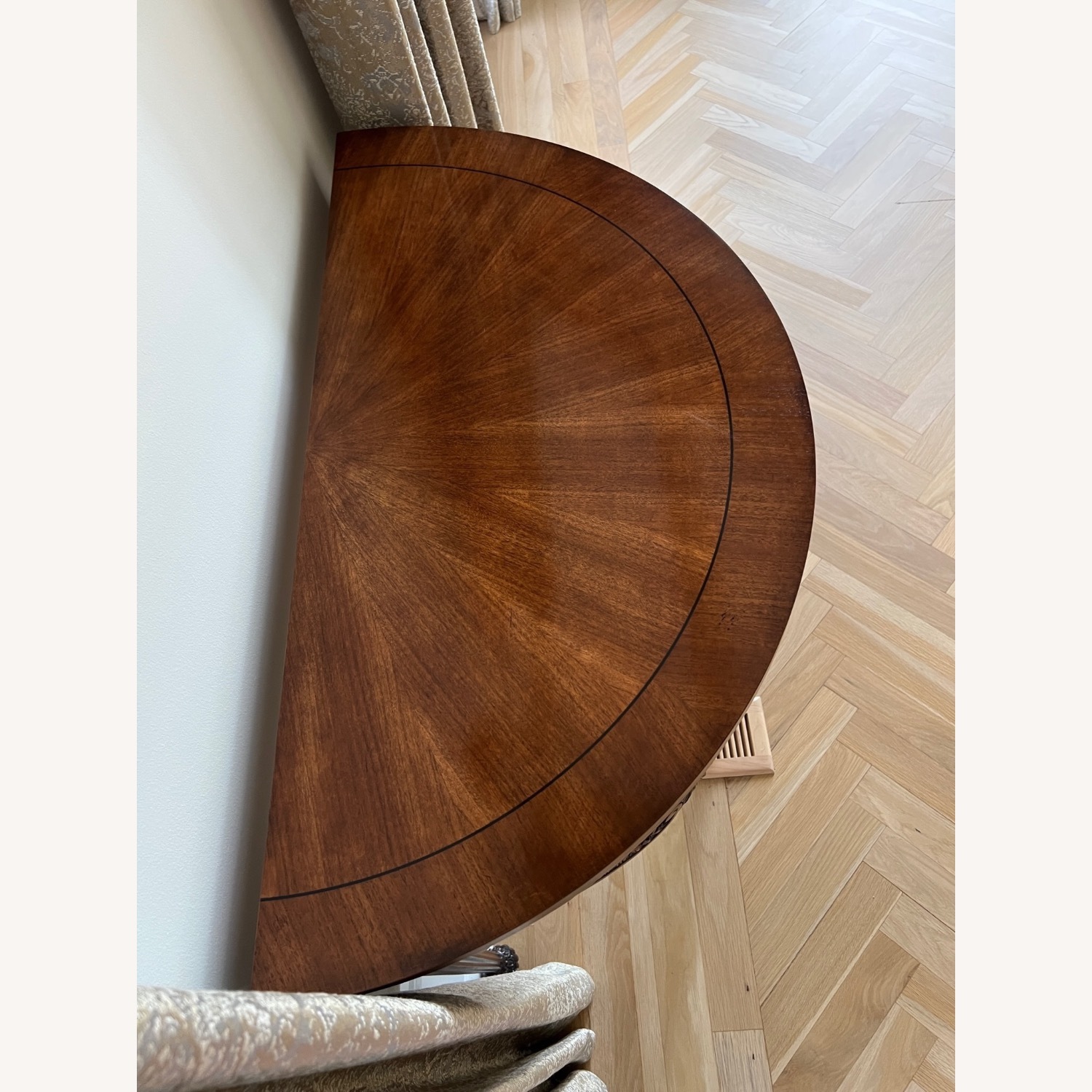  Traditional Spanish Henredon Wood Foyer Table - image-8