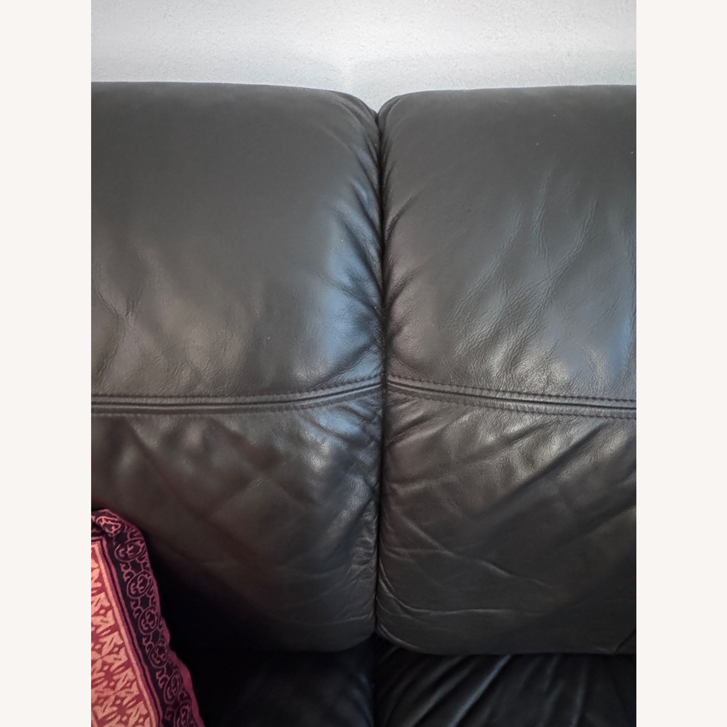IKEA 3 Seat Faux Leather Sofa  - image-3