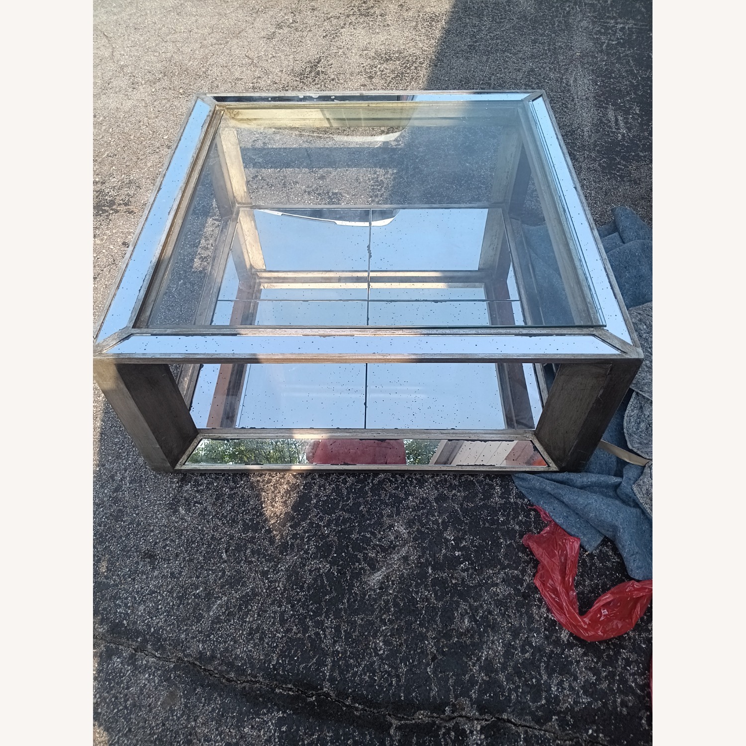 Z Gallerie Pascual Mirrored Coffee Table - image-1