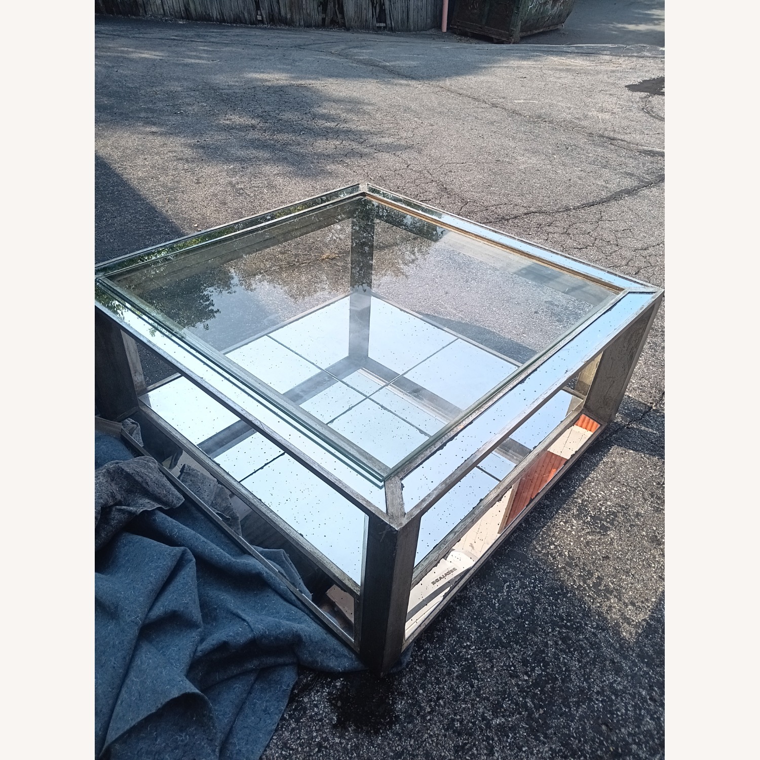 Z Gallerie Pascual Mirrored Coffee Table - image-2