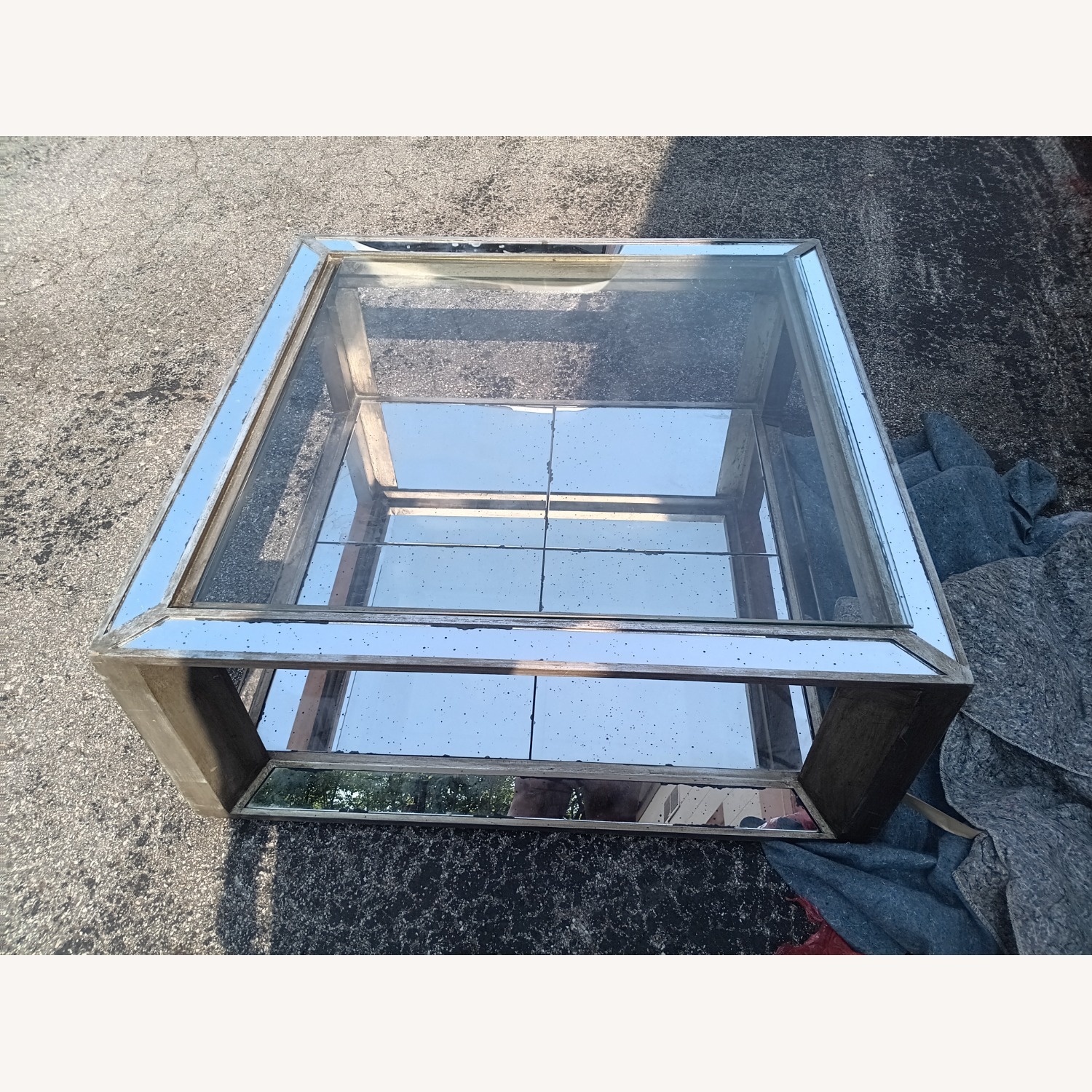 Z Gallerie Pascual Mirrored Coffee Table - image-3