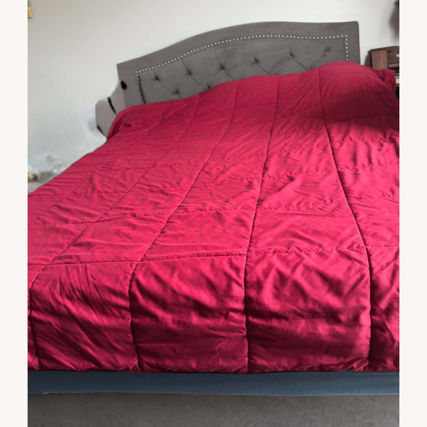 Smart Light Grey Queen Bed - image-2