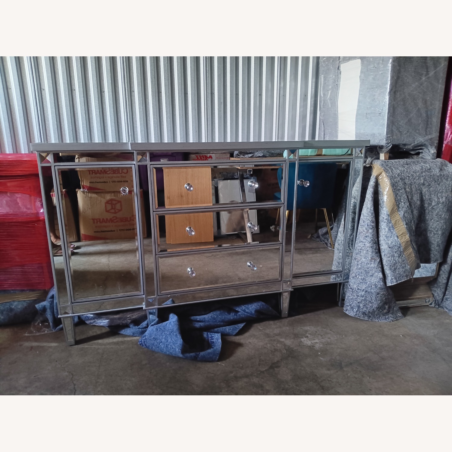 Mirrored Buffet Dresser Sideboard Credenza - image-3