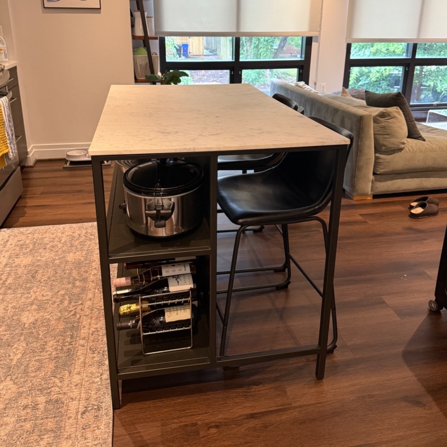 Pottery Barn Delaney Marble Kitchen Island