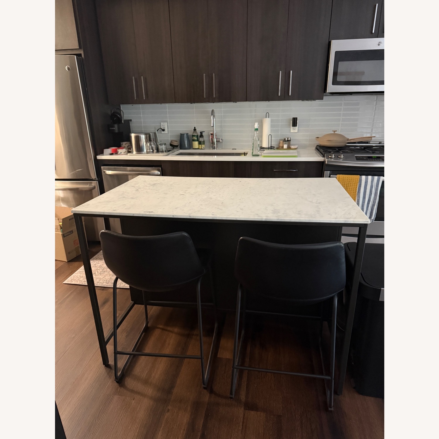 Pottery Barn Delaney Marble Kitchen Island - image-1