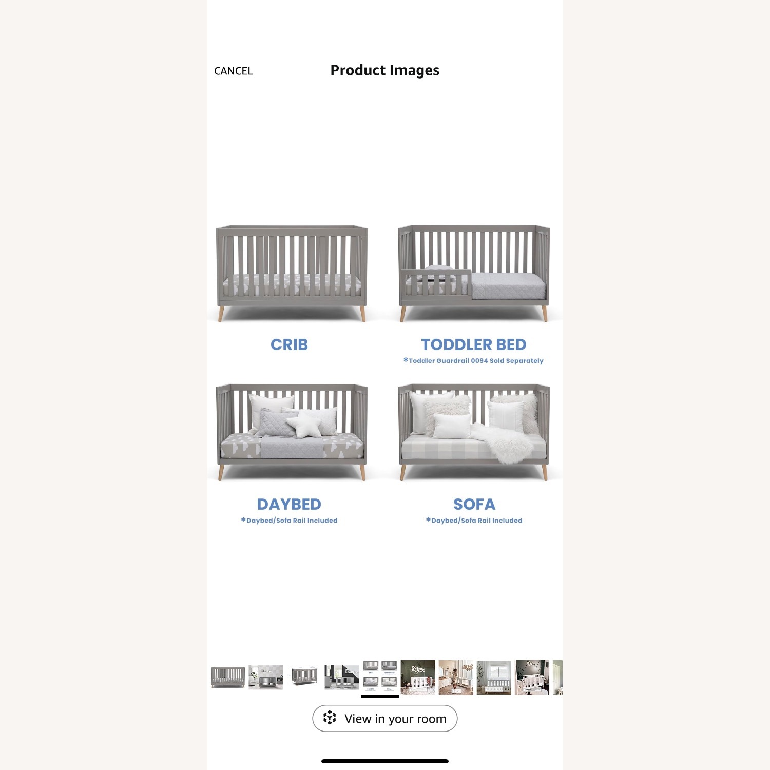 Delta Children Essex 4-in-1 Convertible Baby Crib - image-1