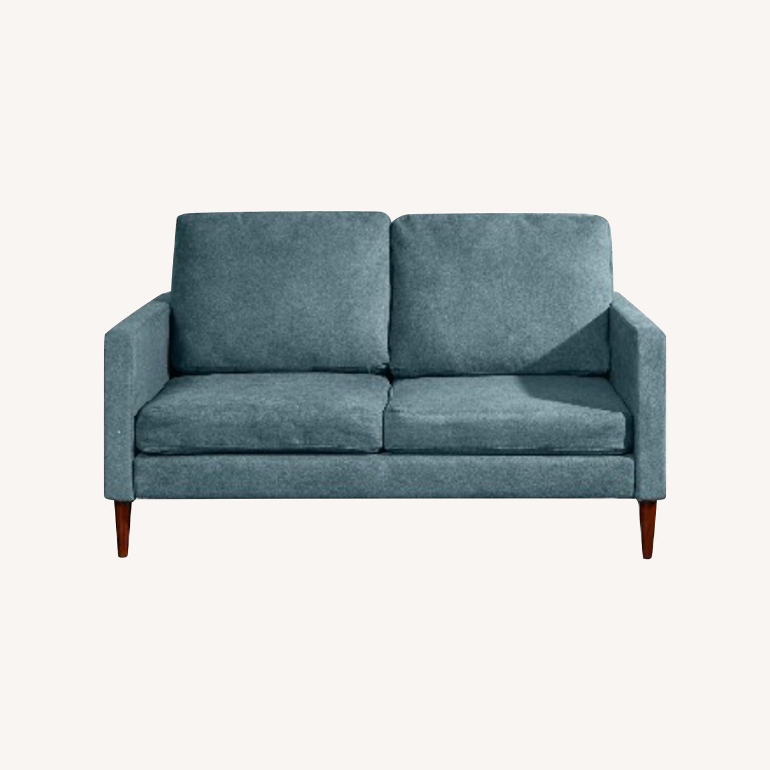 Campaign Steel Frame Brushed Weave Loveseat 61" - image-0