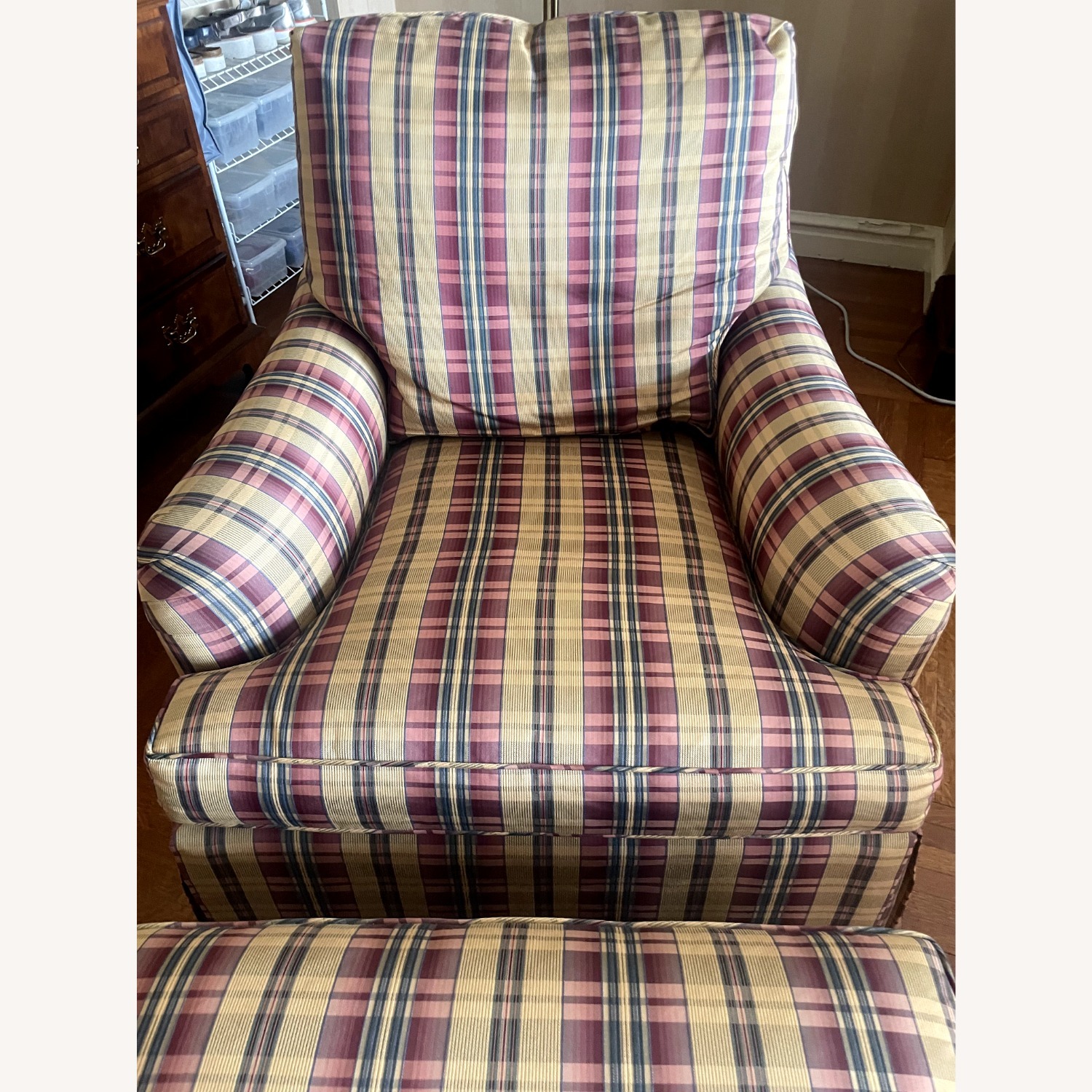 Vintage Baker Chair with Ottoman - image-1