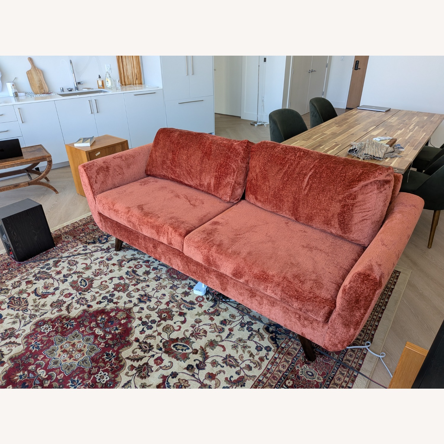 Custom Sofa Co. Plush Red Sofa - image-2