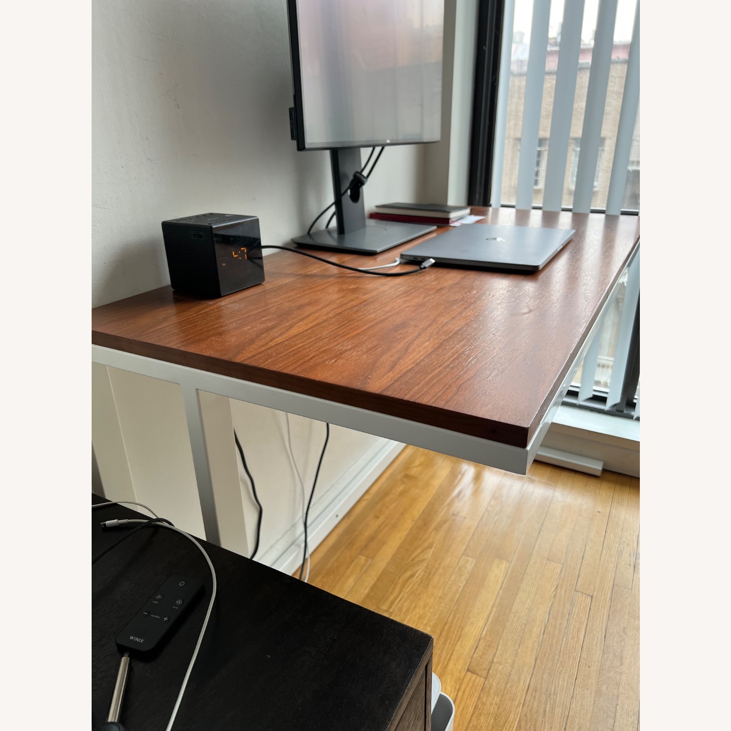 Crate & Barrel Pilsen Salt Desk with Walnut Top - image-1