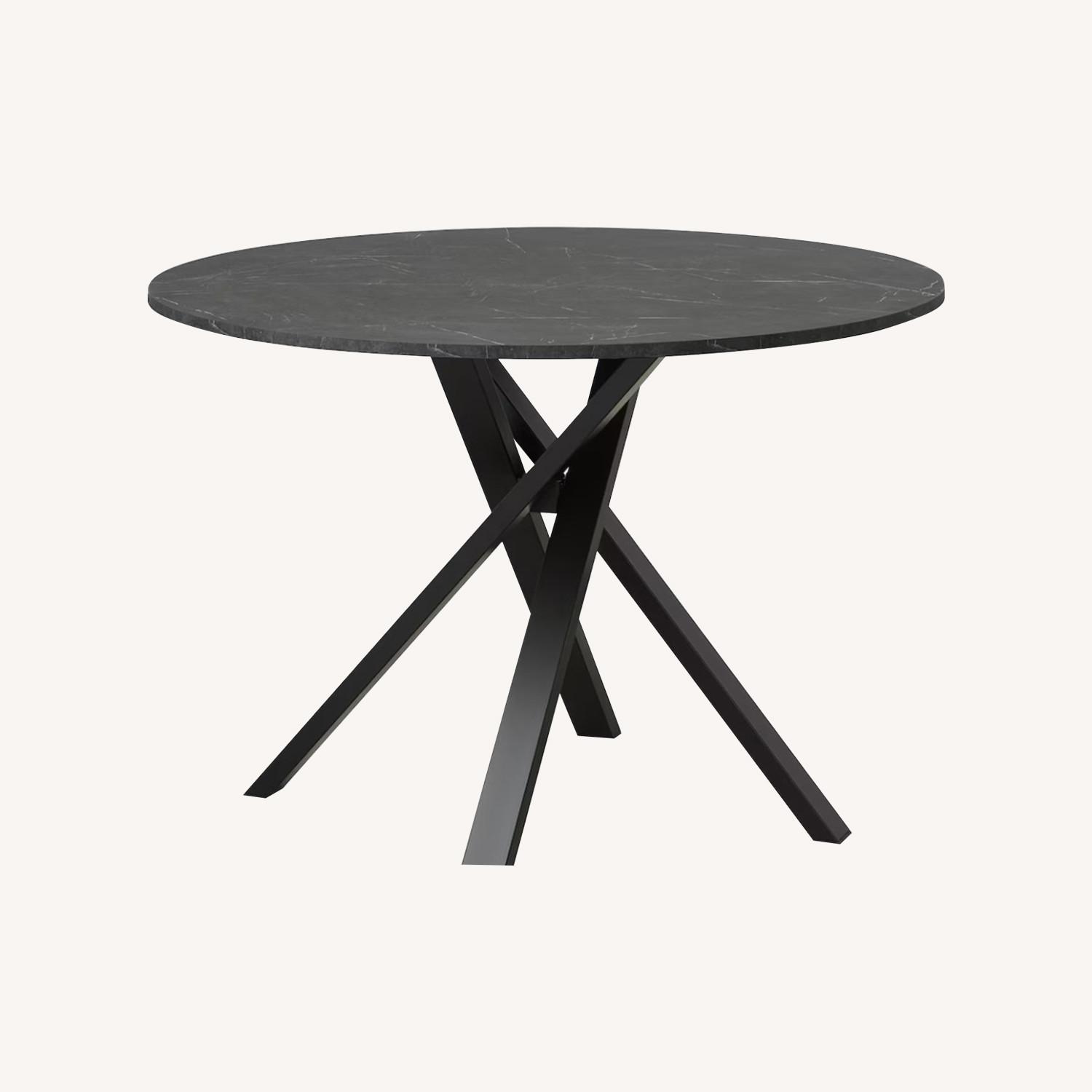 IKEA Mariedamm Table - Black Marble - image-0