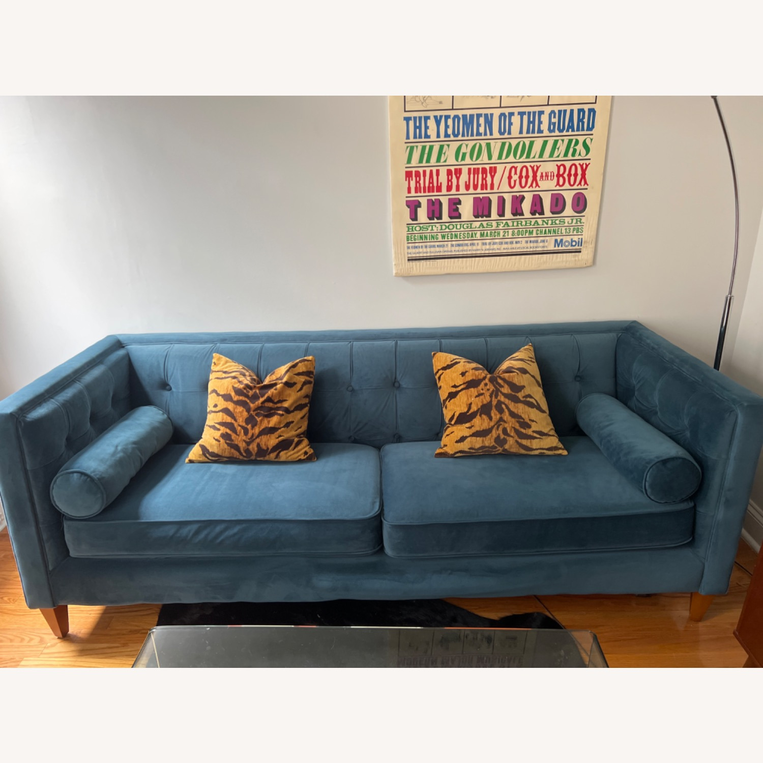 One King's Lane Velvet Tufted Sofa - image-2