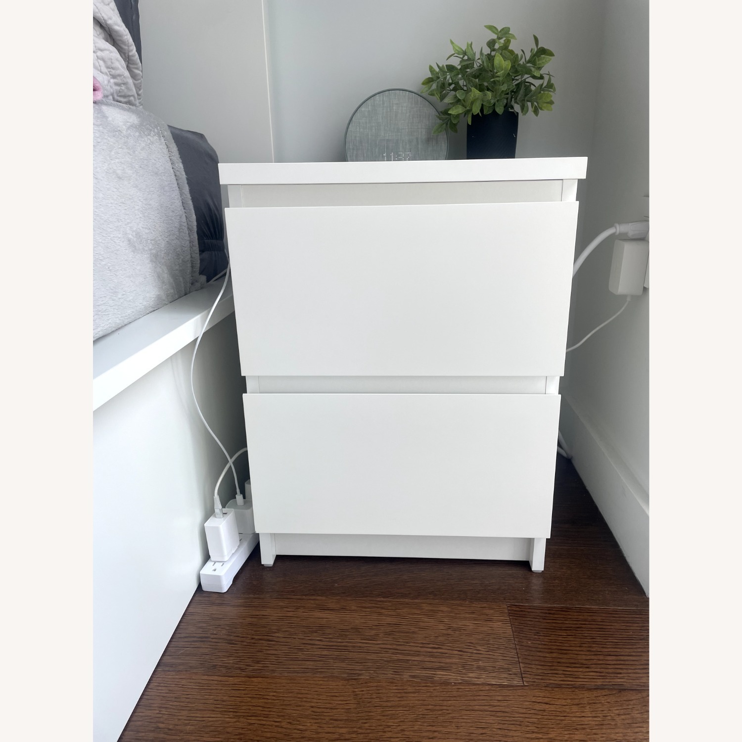 IKEA Malm 2-drawer Nightstand - White - image-1