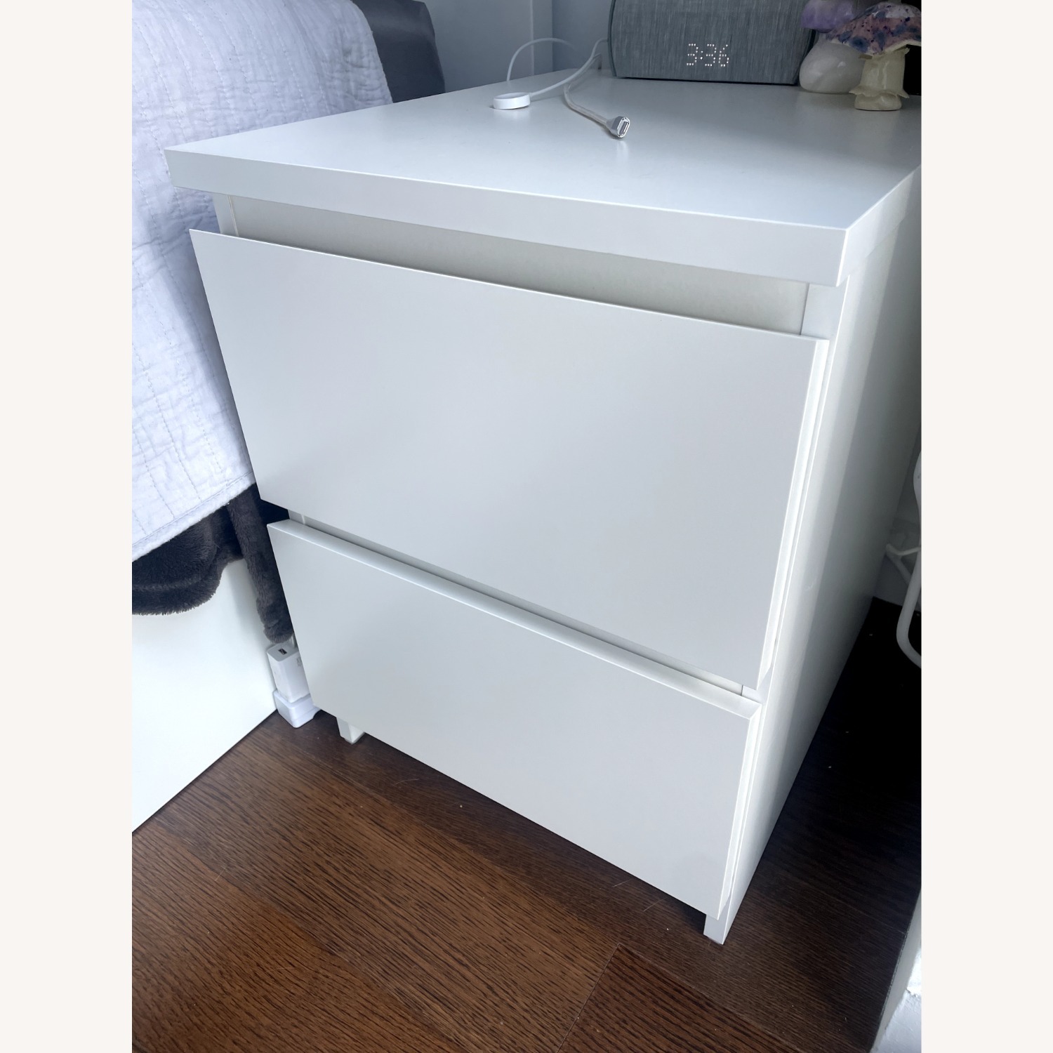 IKEA Malm 2-drawer Nightstand - White - image-5