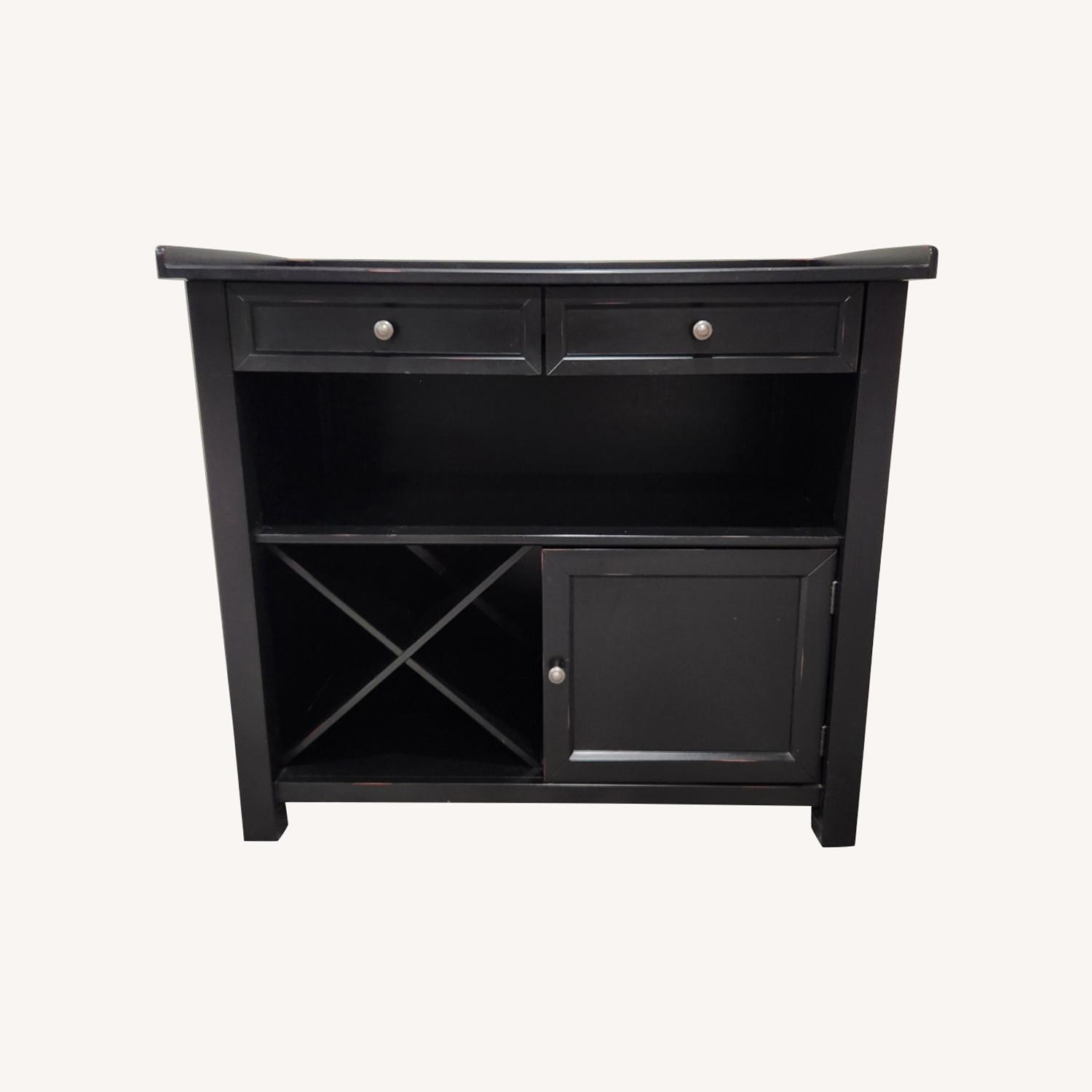 Pottery Barn Bar Cabinet W Wine Storage - image-0