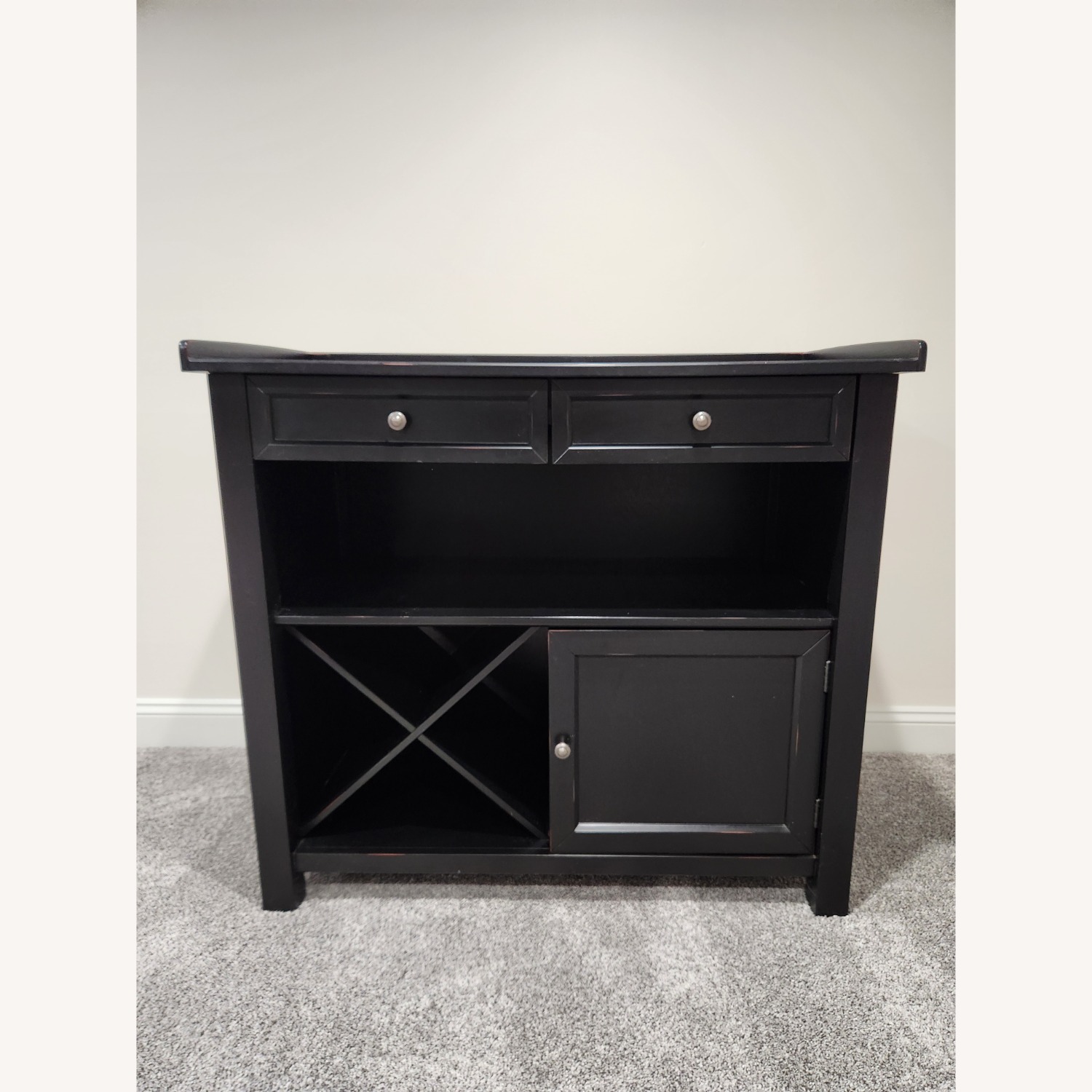 Pottery Barn Bar Cabinet W Wine Storage - image-1