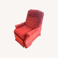 Berkline Red Plush Recliner 1980 