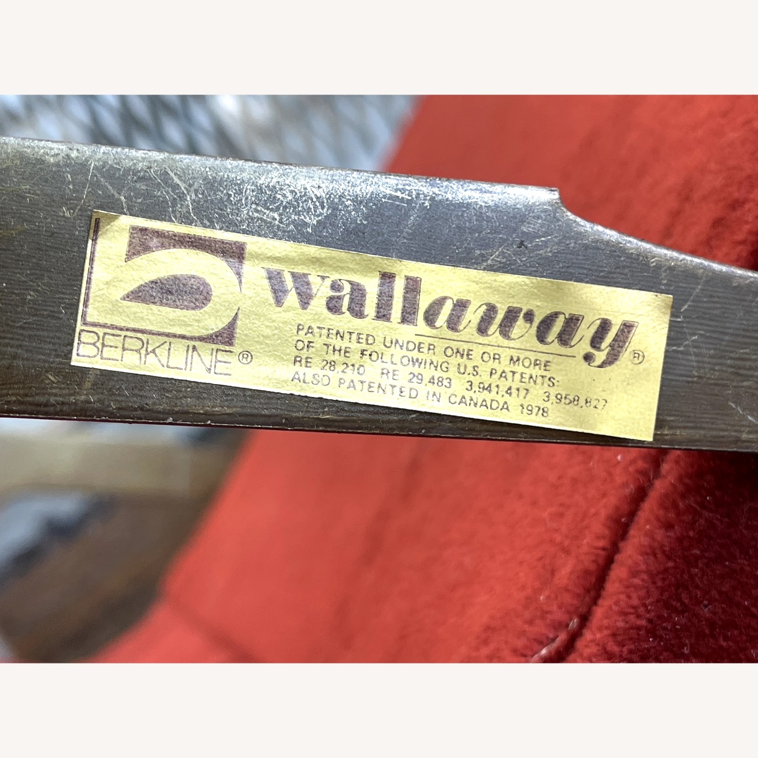 Berkline Red Plush Recliner 1980  - image-10