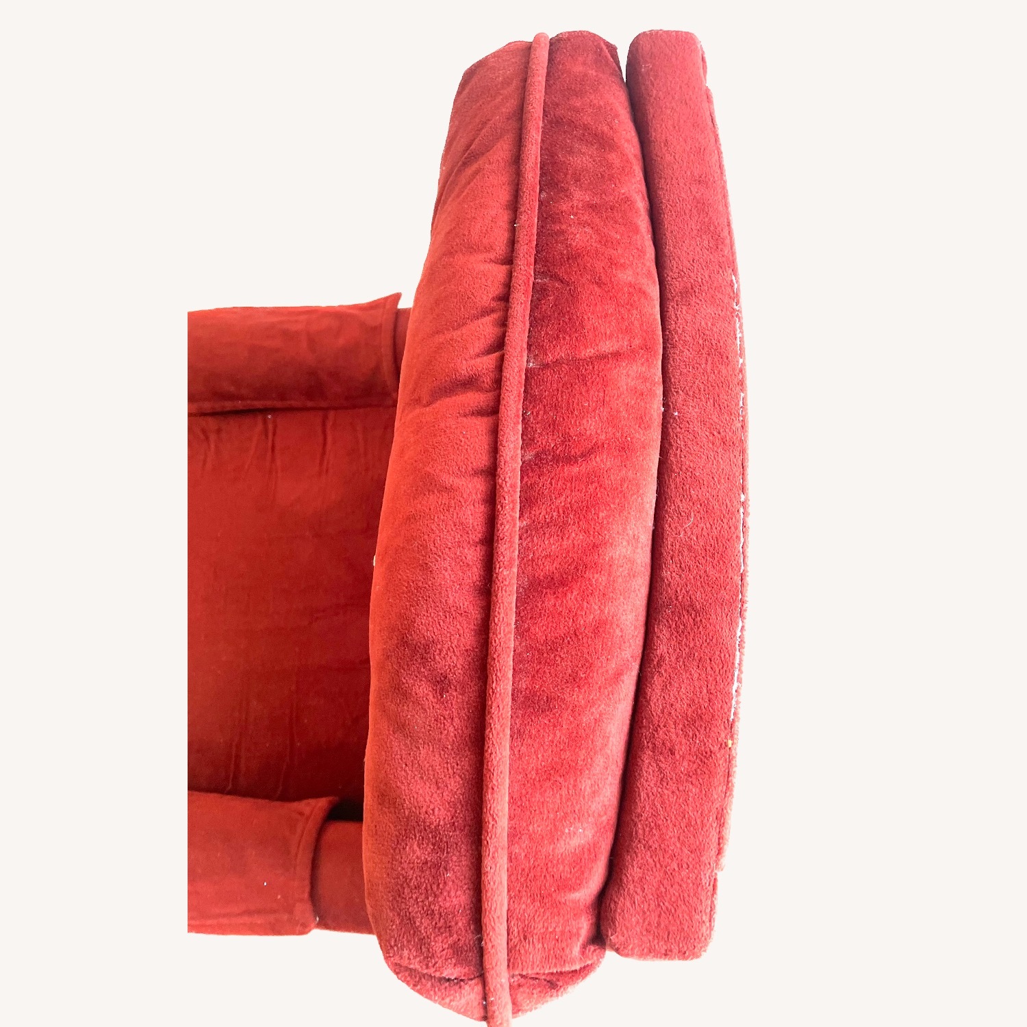 Berkline Red Plush Recliner 1980  - image-5