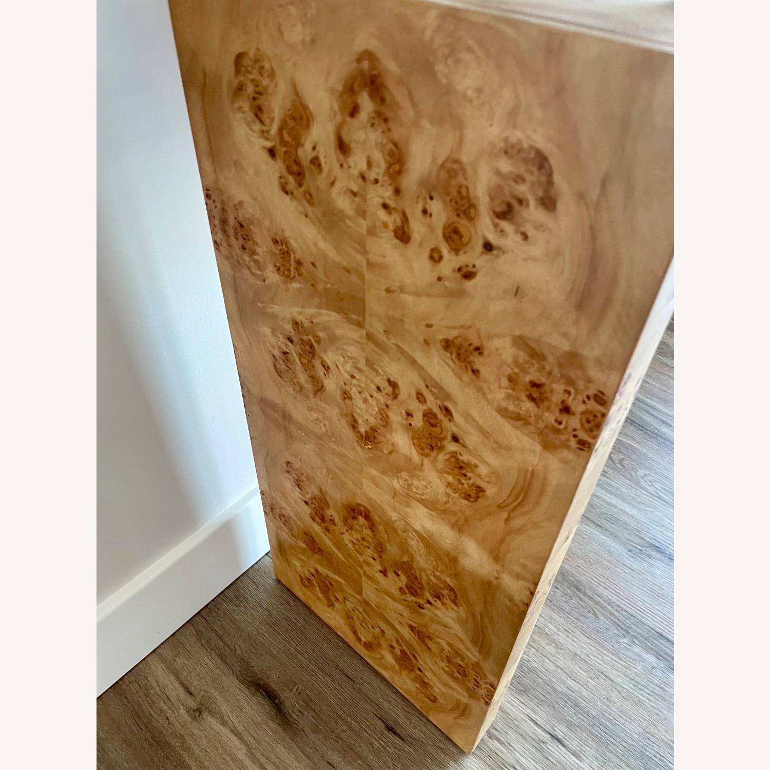 CB2 Niche 54” Neutral Burl Wood Console Table  - image-3