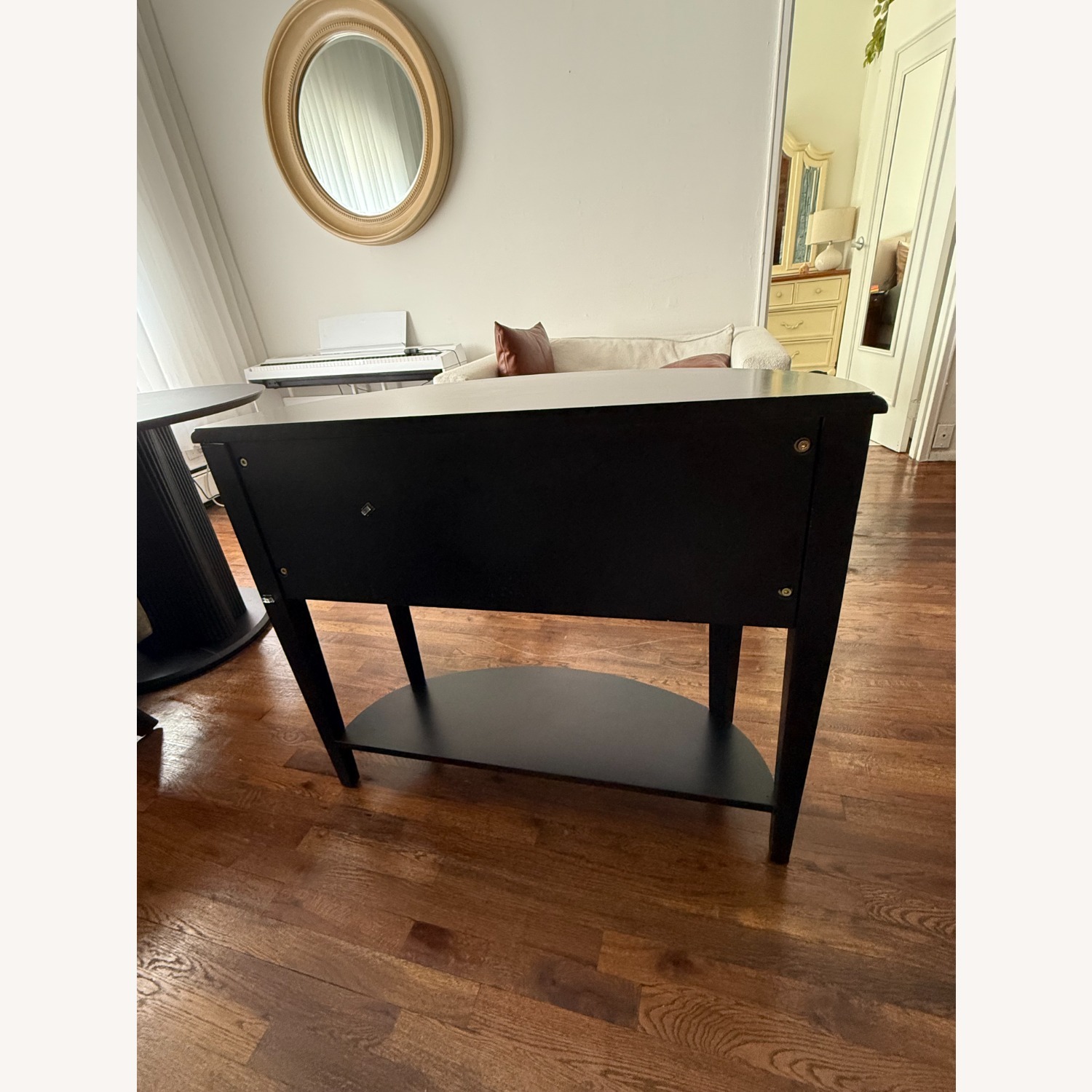 Black Entry Table with 2 Drawers  - image-5