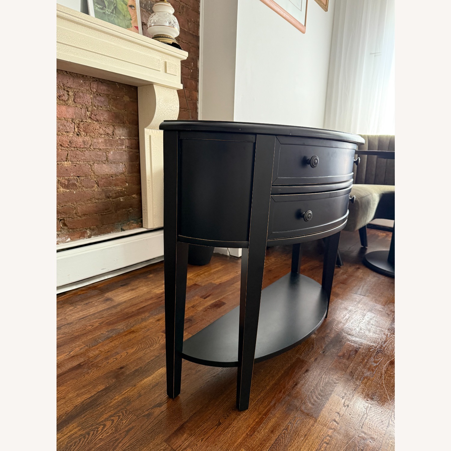 Black Entry Table with 2 Drawers  - image-4