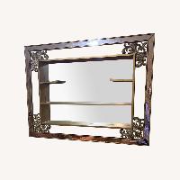 Antique Wall Shelf with Mirror 