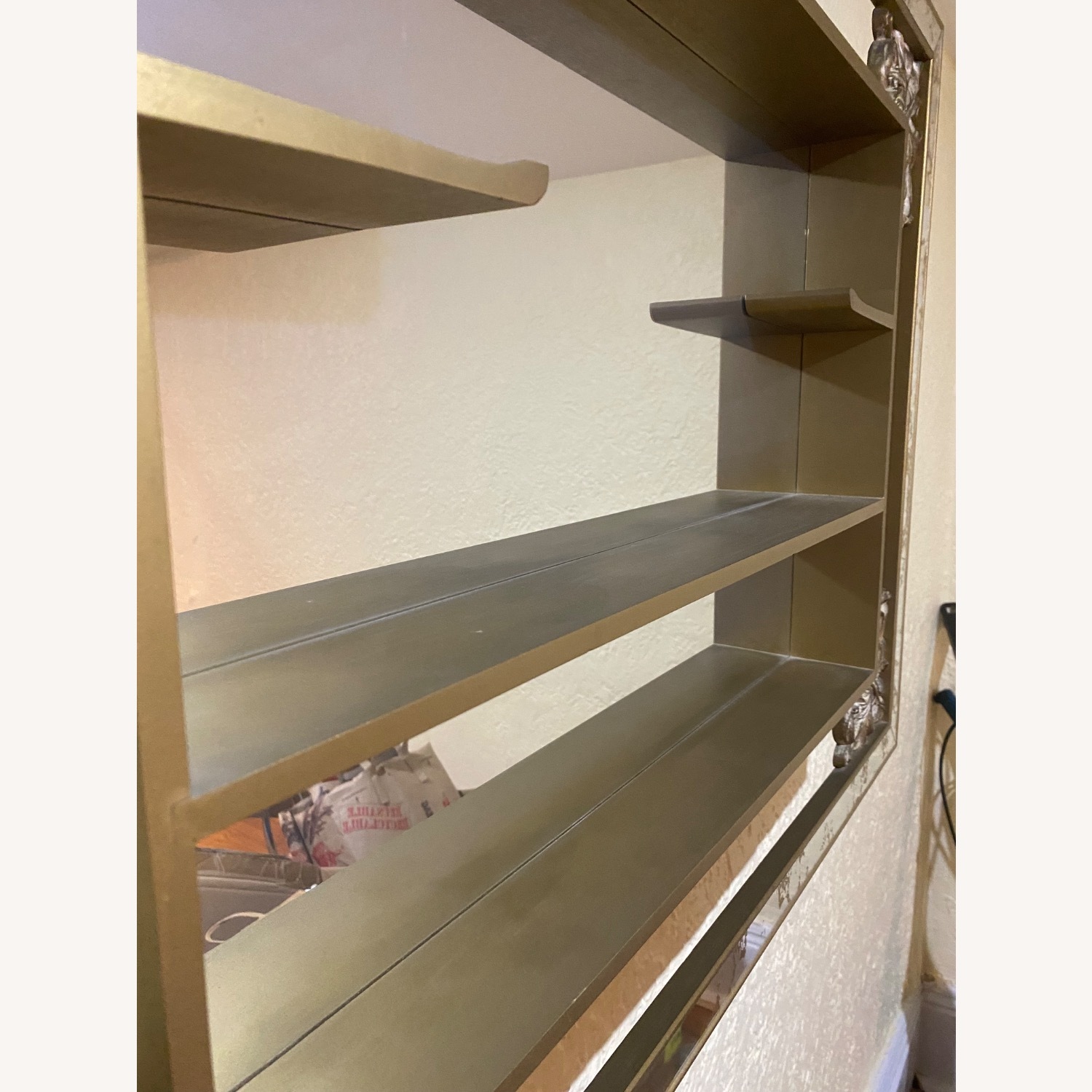 Antique Wall Shelf with Mirror  - image-4