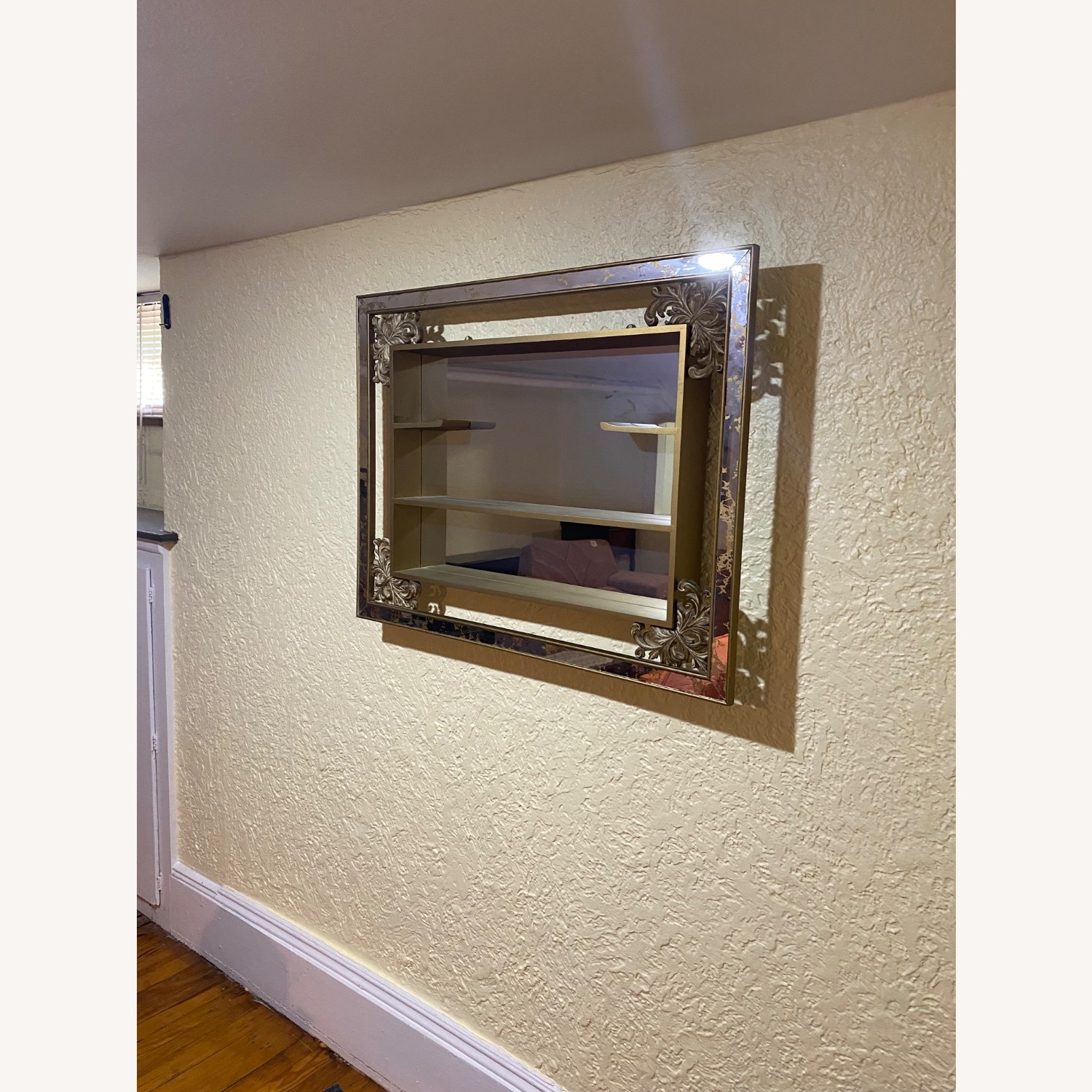 Antique Wall Shelf with Mirror  - image-3