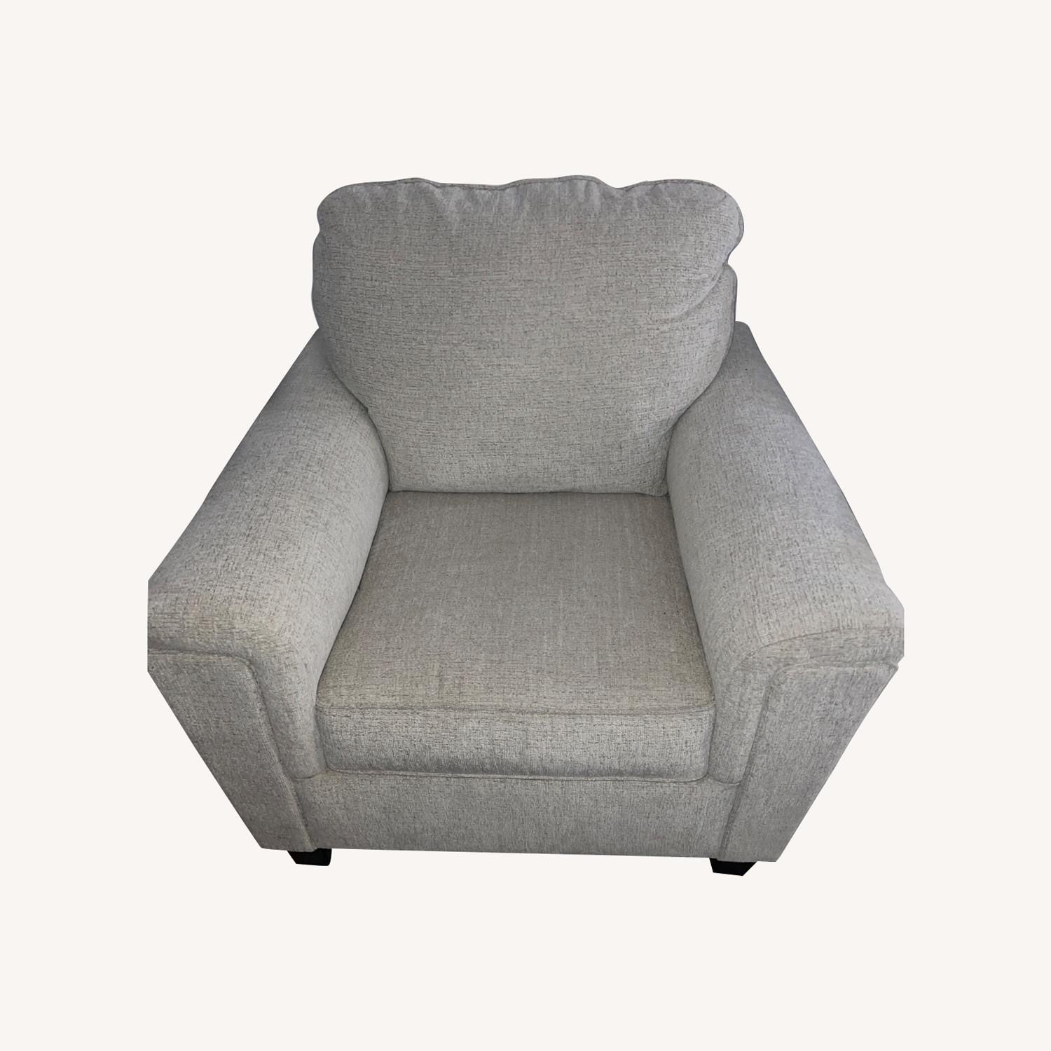 Ashley Furniture Cream Sofa Chair - image-1