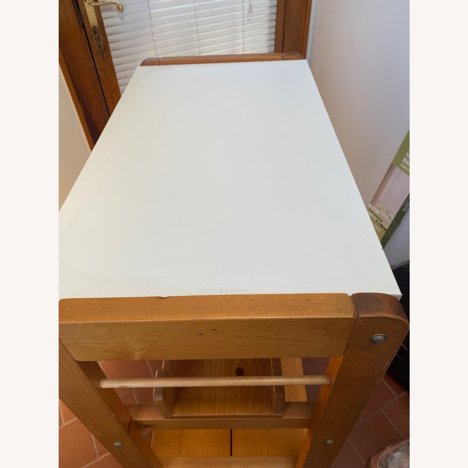 Kitchen Utility Table with Wine Wrack - image-2